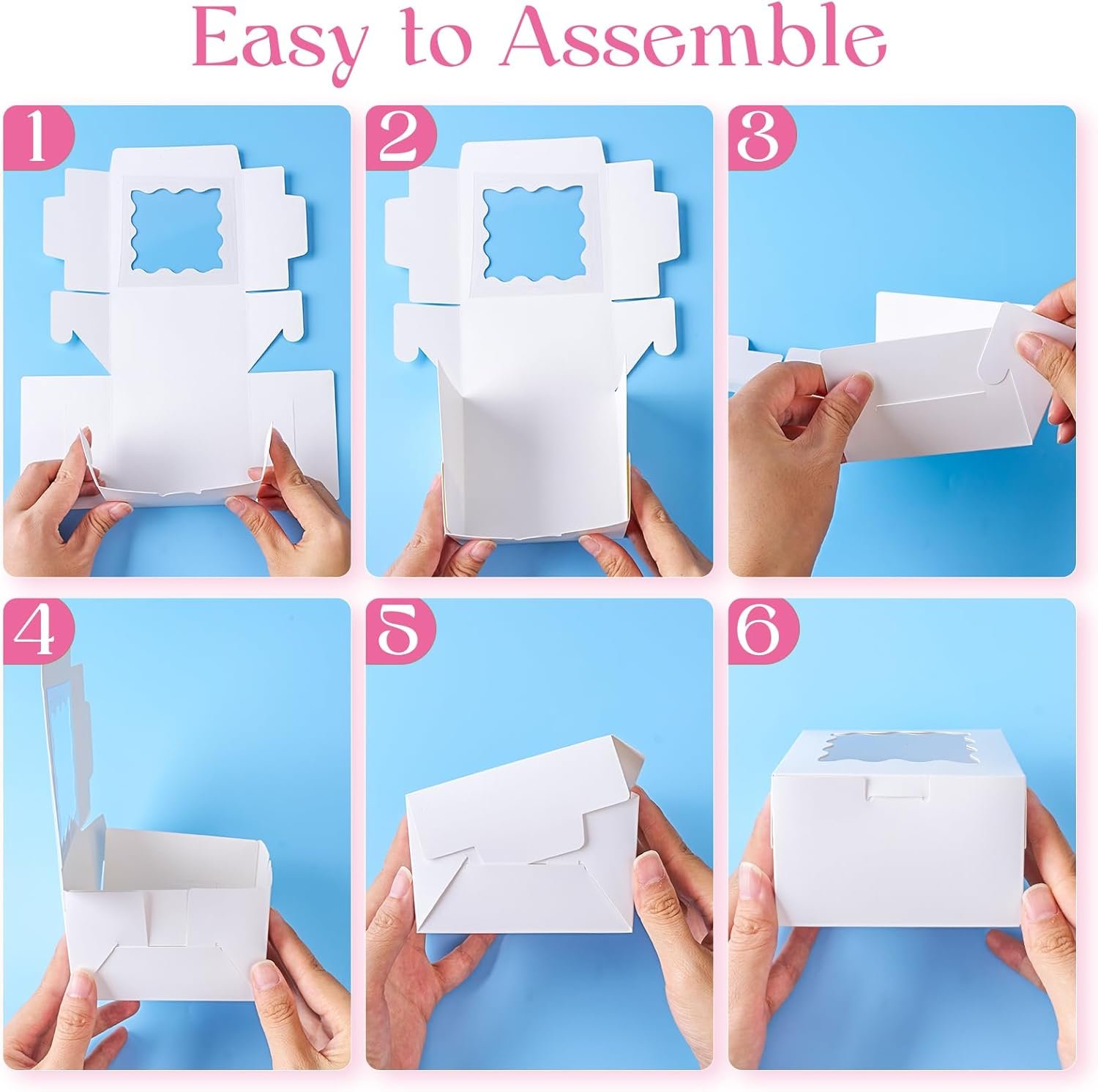 Großhandel 30 Stück weiße Keksboxen mit Fenster, 4x4x2,5 Zoll kleine Bäckereiboxen mit Aufklebern für Mini-Kuchen, Macarons, Cupcakes, Süßigkeiten, Donuts, Keks, Erdbeeren, Schokolade, individuell bedruckt, der Hersteller liefert Großhandel 30 Stück weiße Keksboxen mit Fenster, 4x4x2,5 Zoll kleine Bäckereiboxen mit Aufklebern für Mini-Kuchen, Macarons, Cupcakes, Süßigkeiten, Donuts, Keks, Erdbeeren, Schokolade, individuell bedruckt, der Hersteller liefert