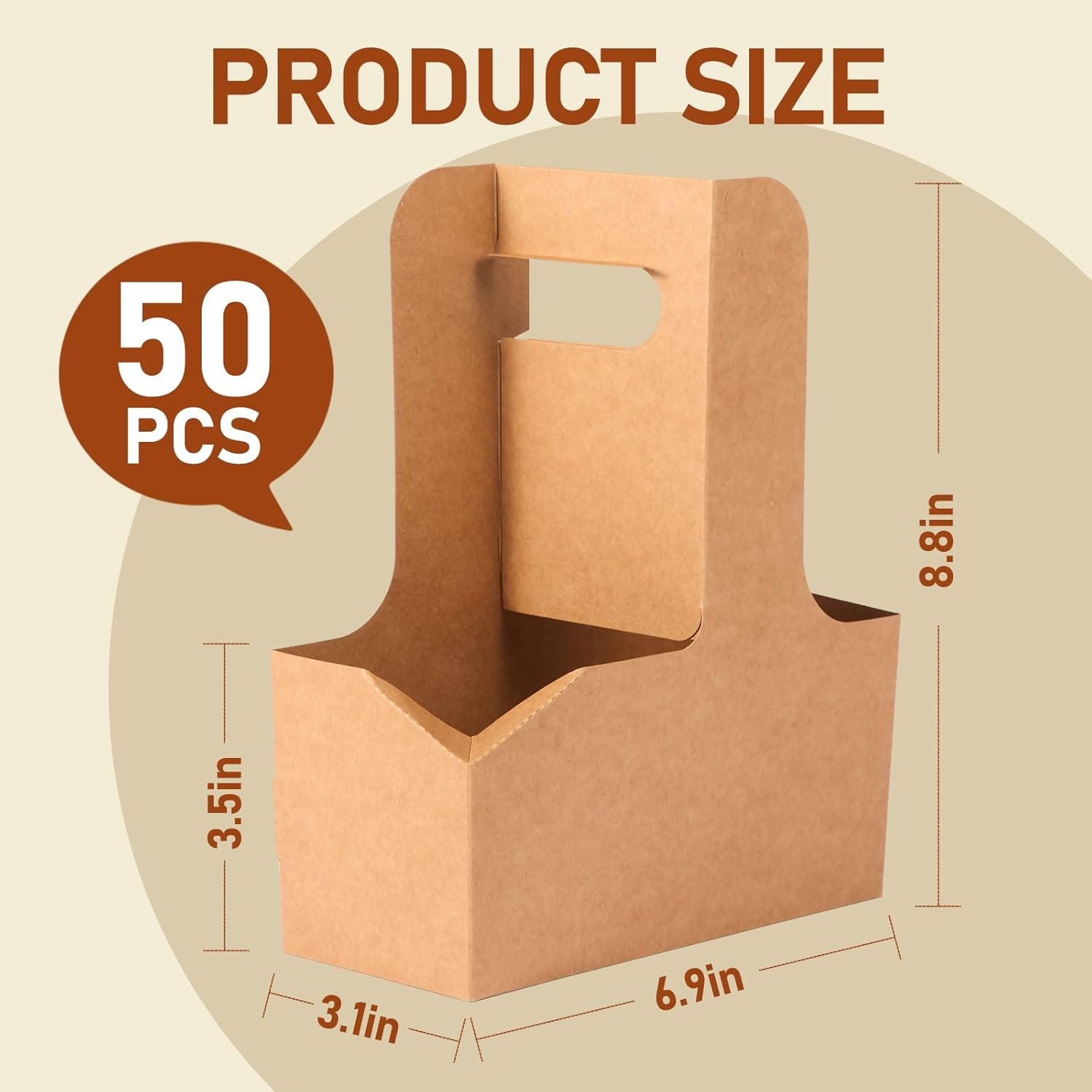 Großhandel 50 Stück 2-Becher Einweg Getränke-Träger mit Griff, Kraft-Papier-Tragbehälter für heiße oder kalte Getränke, förderlich für die Lieferung von Kaffee und Getränken, Individuelles Logo, OEM Verpackung im floralen Design Großhandel 50 Stück 2-Becher Einweg Getränke-Träger mit Griff, Kraft-Papier-Tragbehälter für heiße oder kalte Getränke, förderlich für die Lieferung von Kaffee und Getränken, Individuelles Logo, OEM Verpackung im floralen Design