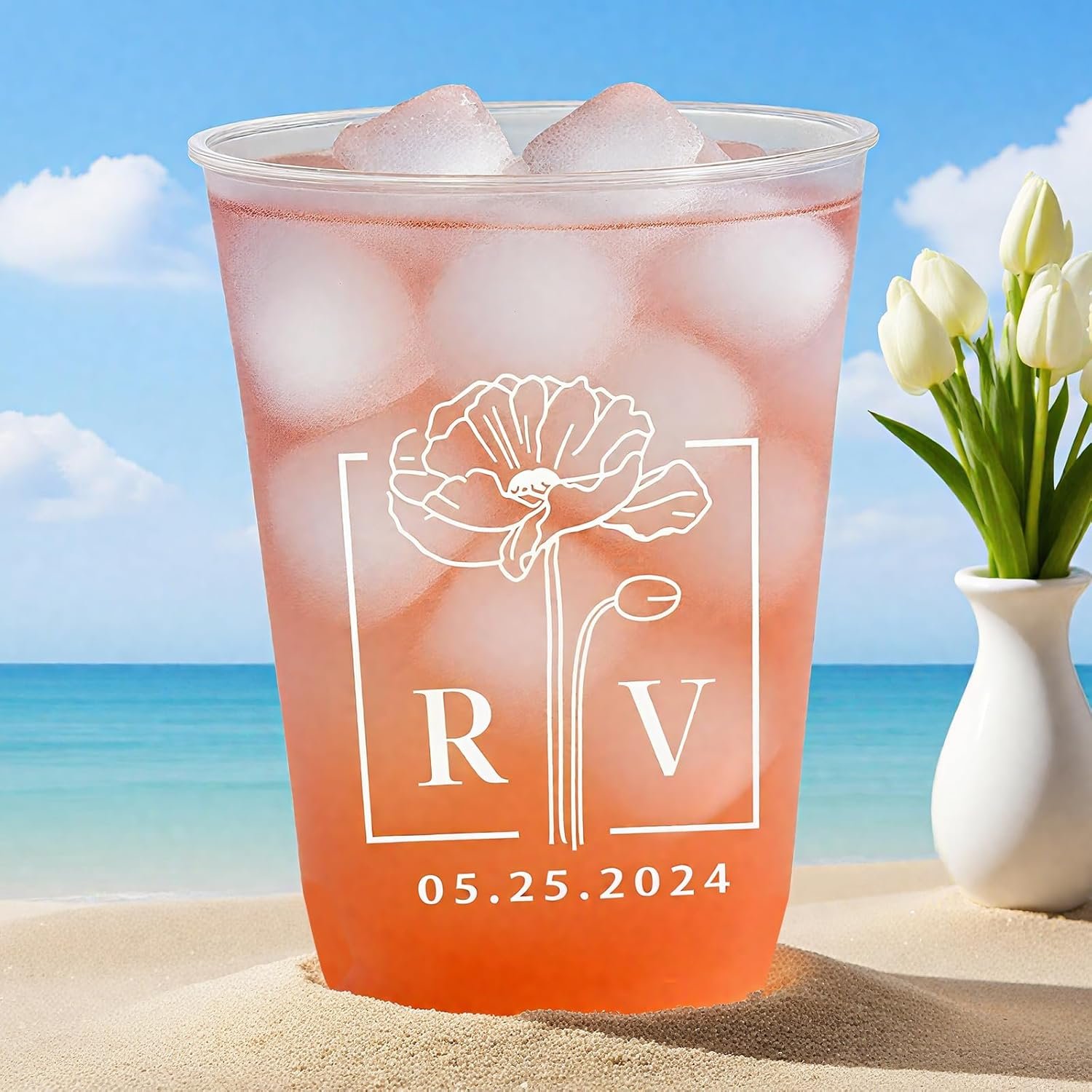 Großhandel 12 oz individuell bedruckte, bruchsichere Becher – 100 Stück für elegante Hochzeiten, personalisierte frosted Becher mit Monogramm für Junggesellenabschied und moderne Feiern, Hersteller für Eigenmarken