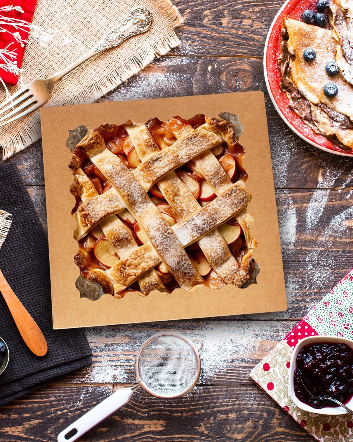 Großhandel 20 Stück braune Pie-Boxen 12x12x3 Zoll einfach zusammenzubauen für Macarons und Cookies mit Fenster von Hersteller für Backwaren OEM Großhandel 20 Stück braune Pie-Boxen 12x12x3 Zoll einfach zusammenzubauen für Macarons und Cookies mit Fenster von Hersteller für Backwaren OEM