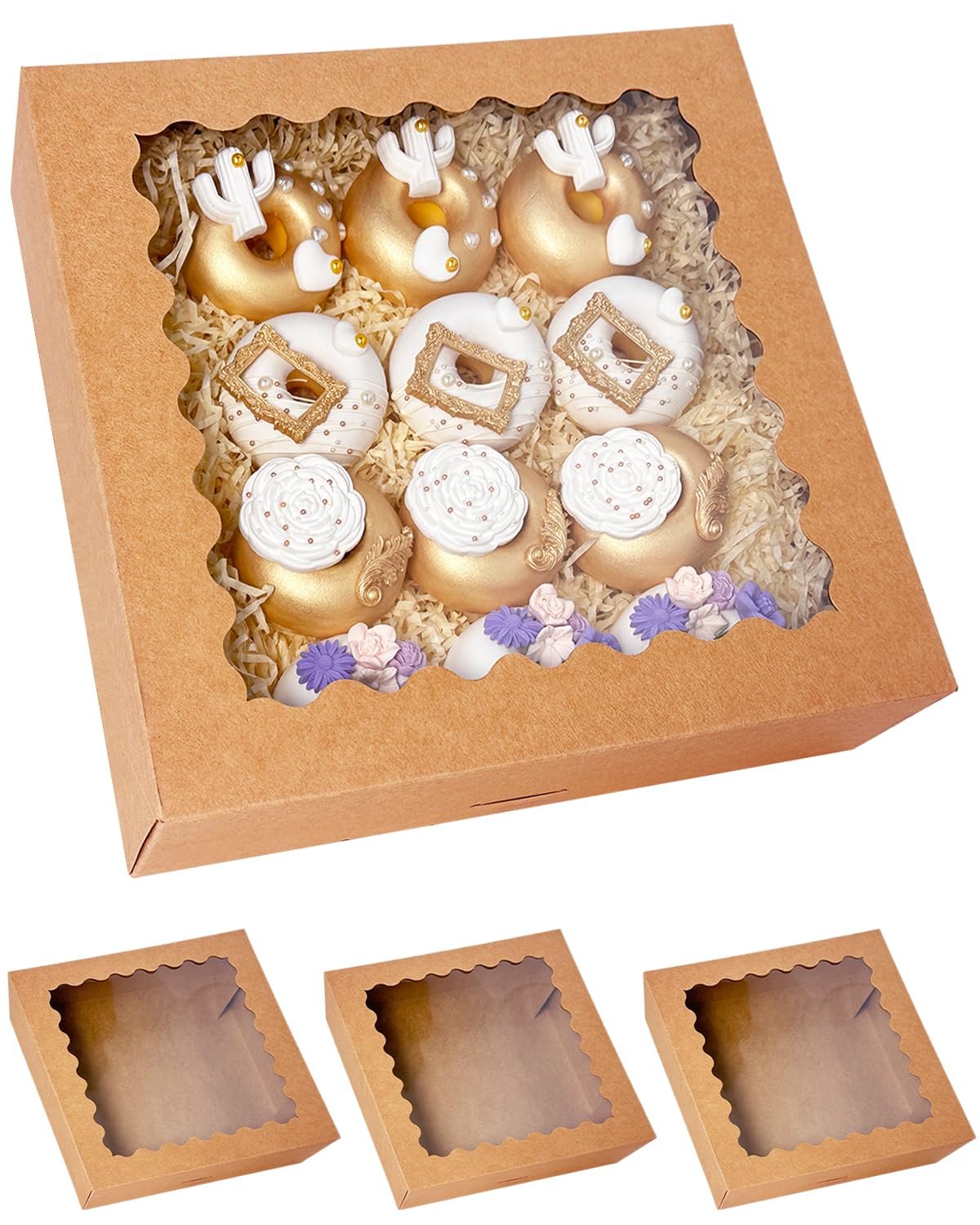 Großhandel 20 Stück braune Pie-Boxen 12x12x3 Zoll einfach zusammenzubauen für Macarons und Cookies mit Fenster von Hersteller für Backwaren OEM Großhandel 20 Stück braune Pie-Boxen 12x12x3 Zoll einfach zusammenzubauen für Macarons und Cookies mit Fenster von Hersteller für Backwaren OEM