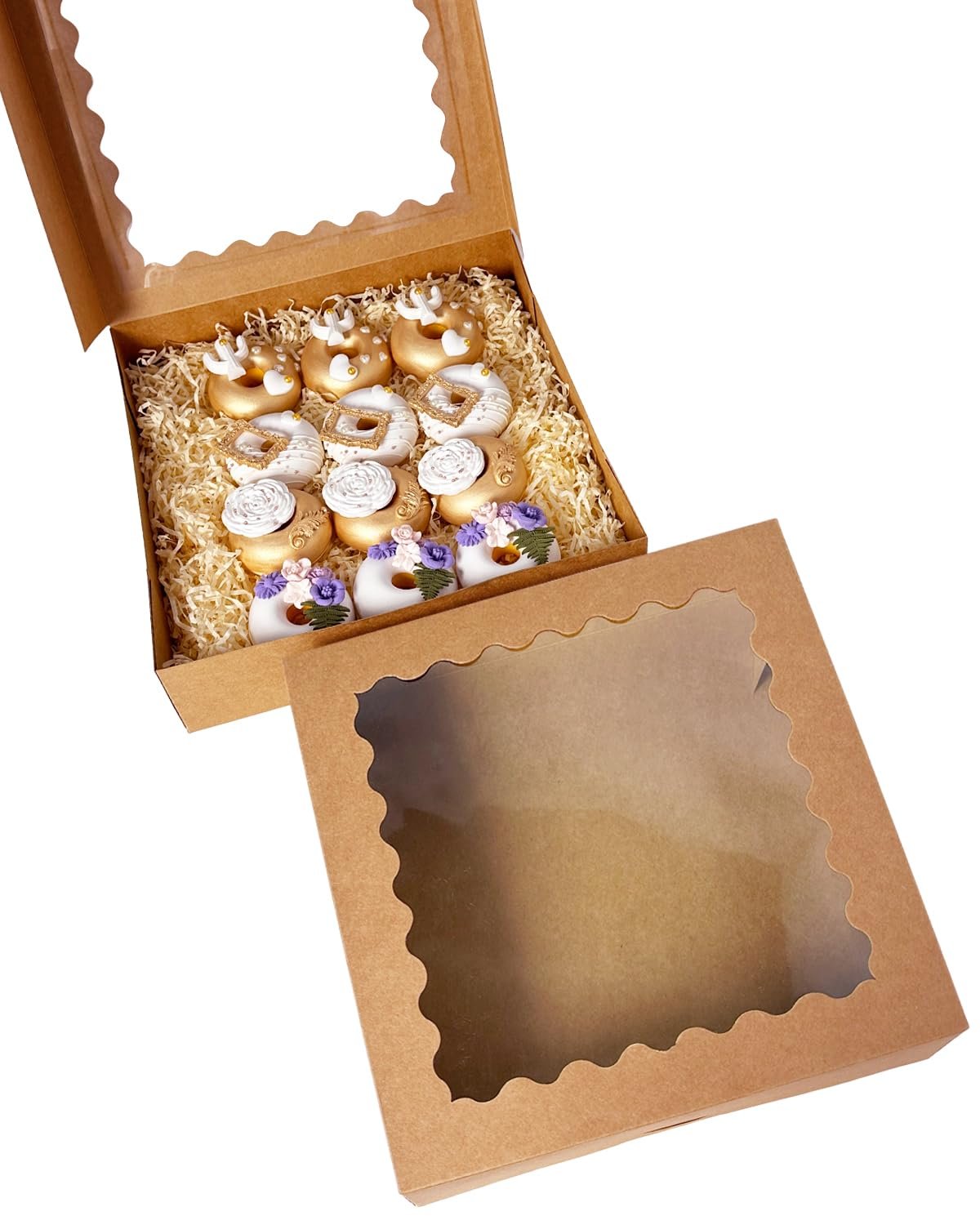 Großhandel 20 Stück braune Pie-Boxen 12x12x3 Zoll einfach zusammenzubauen für Macarons und Cookies mit Fenster von Hersteller für Backwaren OEM Großhandel 20 Stück braune Pie-Boxen 12x12x3 Zoll einfach zusammenzubauen für Macarons und Cookies mit Fenster von Hersteller für Backwaren OEM