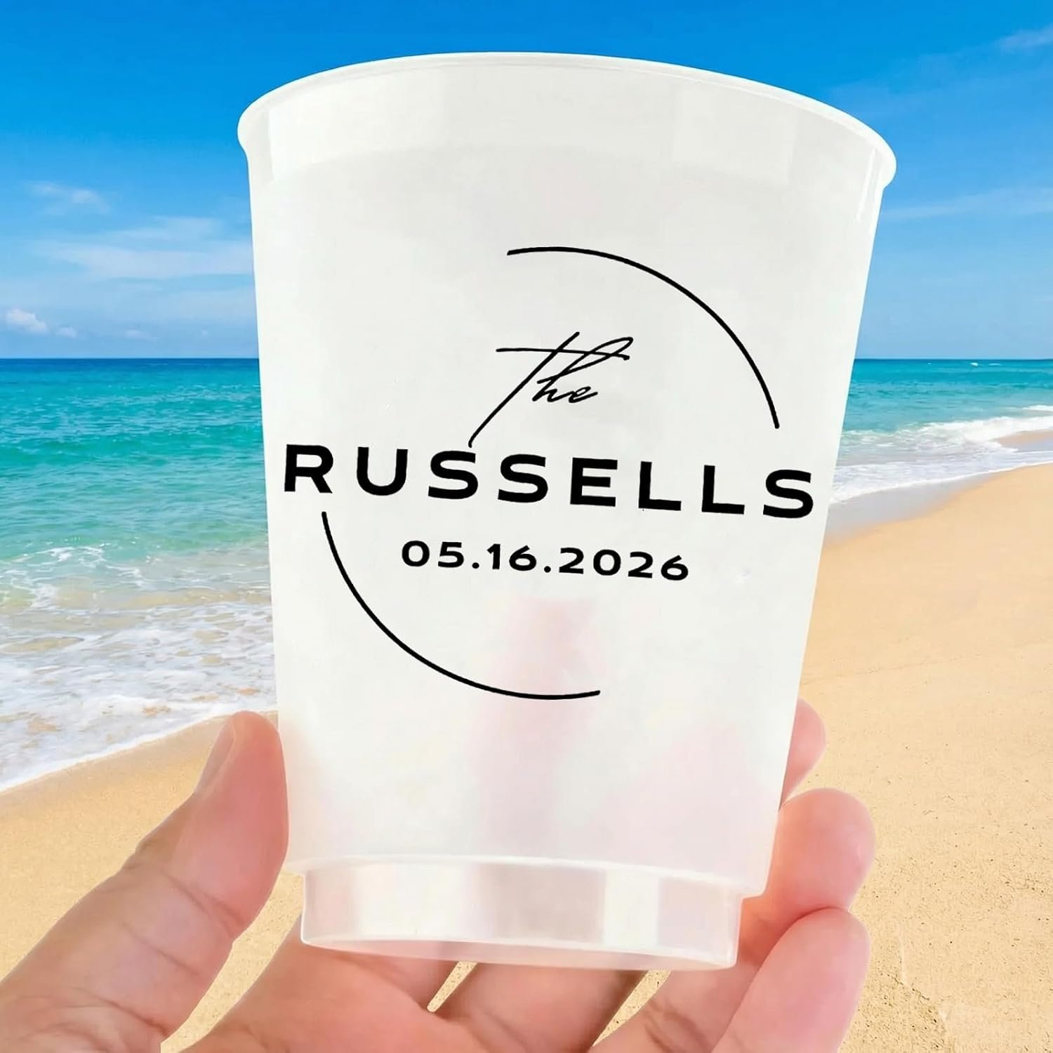 Großhandel individuelle Hochzeit Becher, 100 Stück Frosted Kunststoff Einwegbecher für Feierlichkeiten, 10/12/16 oz, OEM geeignet für Hochzeitsfeier, Verlobungsparty, Hersteller hochwertiger Getränkegefäße