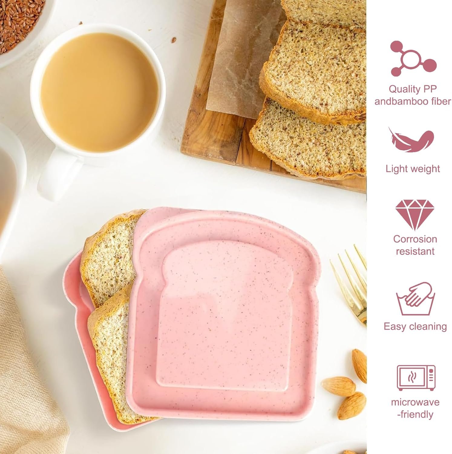 Großhandel 2 Stück Sandwich-Container, wiederverwendbare Kunststoff-Lebensmittelaufbewahrungsbox mit Deckel, BPA-frei, mikrowellengeeignet für Familie und Büro, individuell bedruckbar, Hersteller, Camping (Pink, Beige)