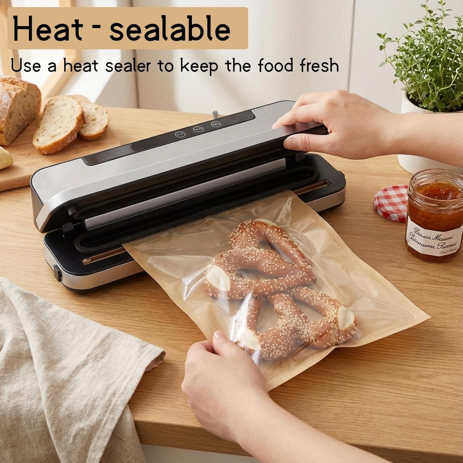 Großhandel 120er Pack Cookie-Tüten mit Fenster, 8,3x9,8 Zoll selbstklebende Papier-Bäckereitüten, hitzeversiegelbar und fettabweisend, ideal für Donuts, Brownies, Waffeln und Sandwiches - Individuelles Logo für Ihre Eigenmarke vom Hersteller.