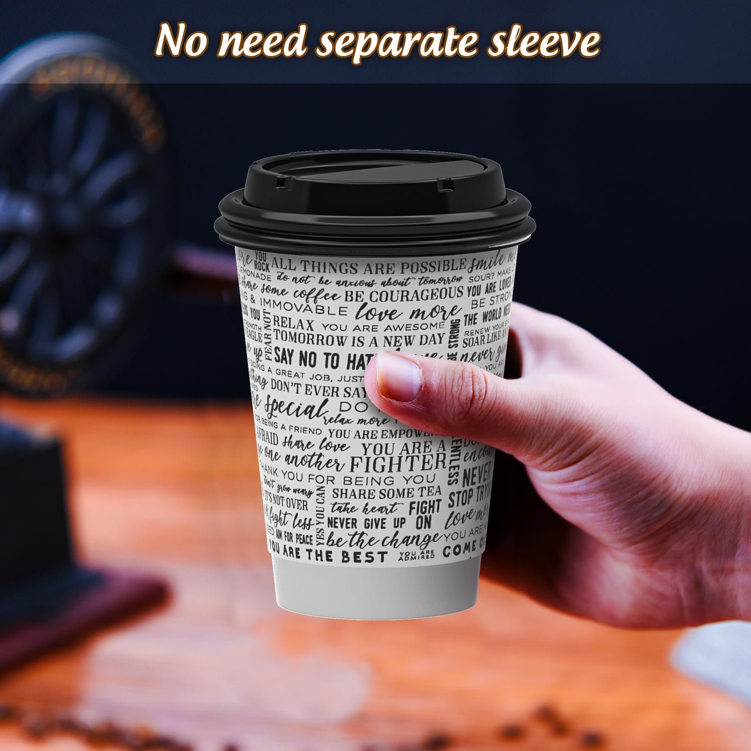 Großhandel 100 Stück 12 oz doppelwandige Pappbecher mit Deckeln, isolierte takeaway To Go Kaffeebecher für Zuhause und Büro, individuelles Logo, Hersteller für Hochzeitsfeiern und Events