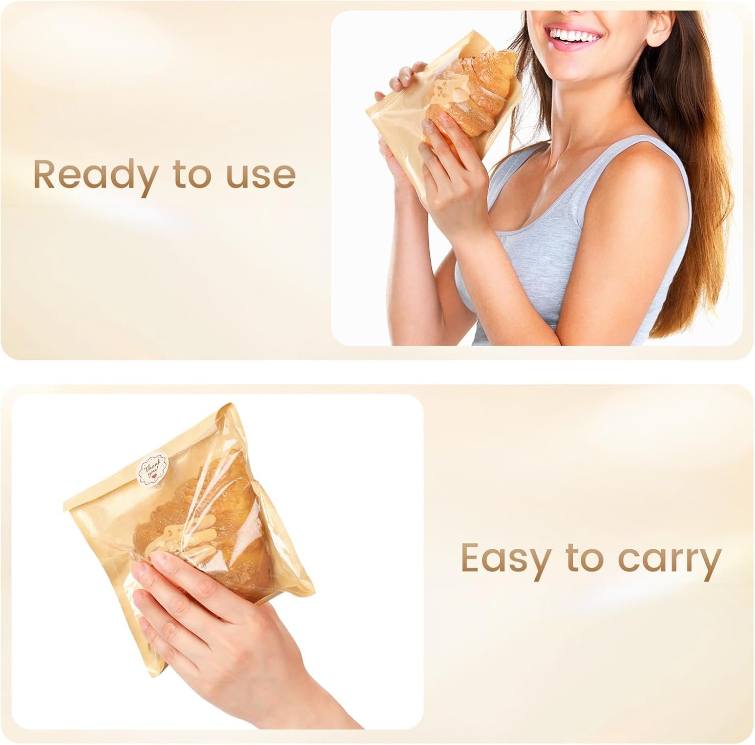 Großhandel 300 Stück 7,1 x 7,5 Zoll hitzeversiegelbare Backwarenbeutel mit Fenster, Kraftpapier fettbeständig, ideal für die Verpackung von Kuchenschnitten, Gebäck, Donuts, Gebäck, Brot und individuellem Logo für Ihre Eigenmarke. Hersteller für Bulk-Bestellungen. Großhandel 300 Stück 7,1 x 7,5 Zoll hitzeversiegelbare Backwarenbeutel mit Fenster, Kraftpapier fettbeständig, ideal für die Verpackung von Kuchenschnitten, Gebäck, Donuts, Gebäck, Brot und individuellem Logo für Ihre Eigenmarke. Hersteller für Bulk-Bestellungen.