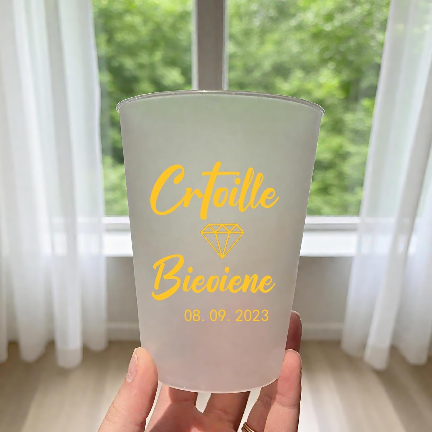 Großhandel Individuelles Logo 100 Stück Frosted Einwegbecher 12oz Shatterproof Partybecher für Hochzeiten und Junggesellenabschiede, OEM Lieferant