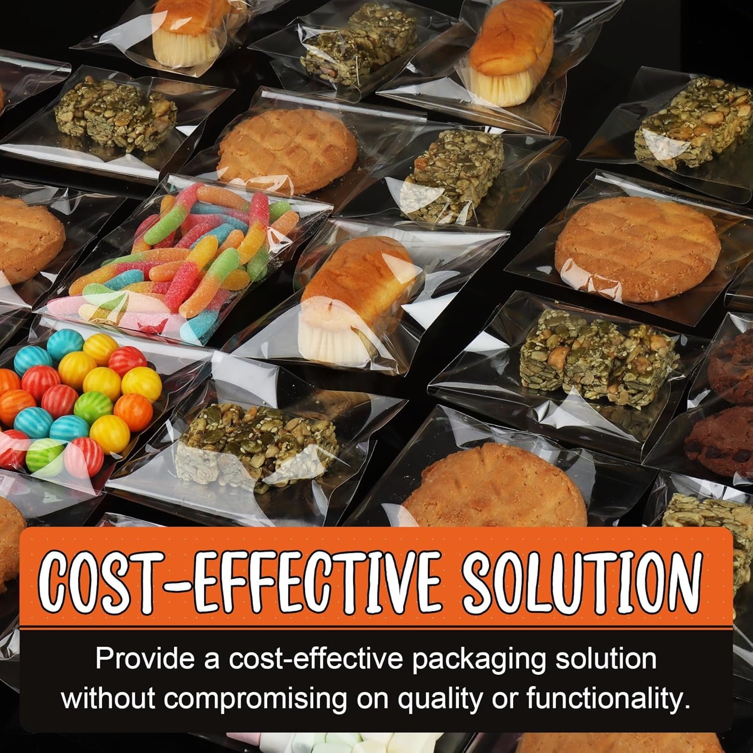 Großhandel 200 Stück selbstklebende Cellophanbeutel 4x6 Zoll, Resealable Treat Bags für Cookies und Partygeschenke, individuelle Logo Lösungen vom Hersteller