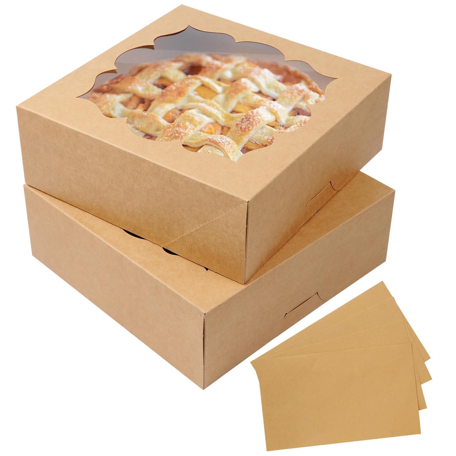 Großhandel 20er Pack Pie-Boxen 9x9x3 Zoll mit Fenster für Kuchen, Kekse, Donuts und Schokoladenüberzogene Erdbeeren - Individuelles Logo vom Hersteller