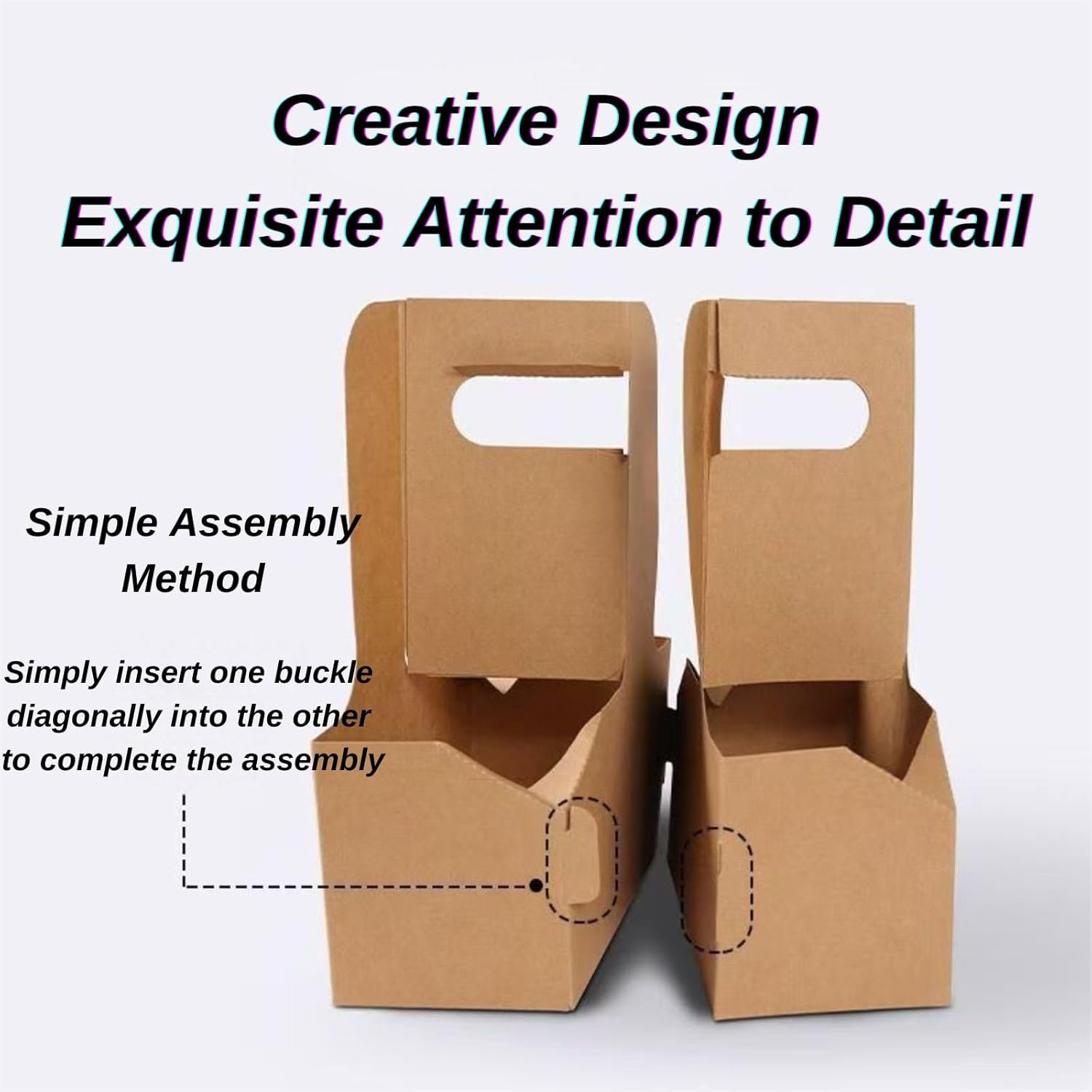 Großhandel 10er Pack 2 Becher Einweg-Trägersystem mit Griff, Kraftpapierschalen für heiße oder kalte Getränke, OEM Becherhalter für Essenslieferdienste, individuelle Logos verfügbar Großhandel 10er Pack 2 Becher Einweg-Trägersystem mit Griff, Kraftpapierschalen für heiße oder kalte Getränke, OEM Becherhalter für Essenslieferdienste, individuelle Logos verfügbar