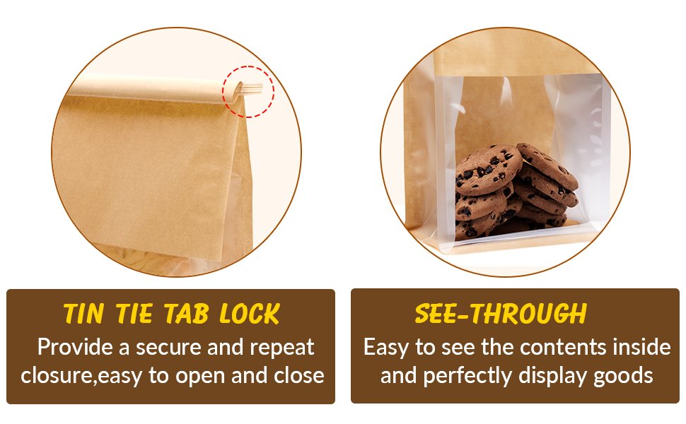 Großhandel 60 Stück kleine Bäckereibeutel mit Fenster, 3.8x4.7x11.2 Zoll, wiederverwendbare Papierbeutel mit Krawattenverschluss für eigene Marken, geeignet für selbstgemachte Brote, Popcorn, Süßigkeiten, Snacks und Backwaren Verpackung OEM Hersteller. Großhandel 60 Stück kleine Bäckereibeutel mit Fenster, 3.8x4.7x11.2 Zoll, wiederverwendbare Papierbeutel mit Krawattenverschluss für eigene Marken, geeignet für selbstgemachte Brote, Popcorn, Süßigkeiten, Snacks und Backwaren Verpackung OEM Hersteller.