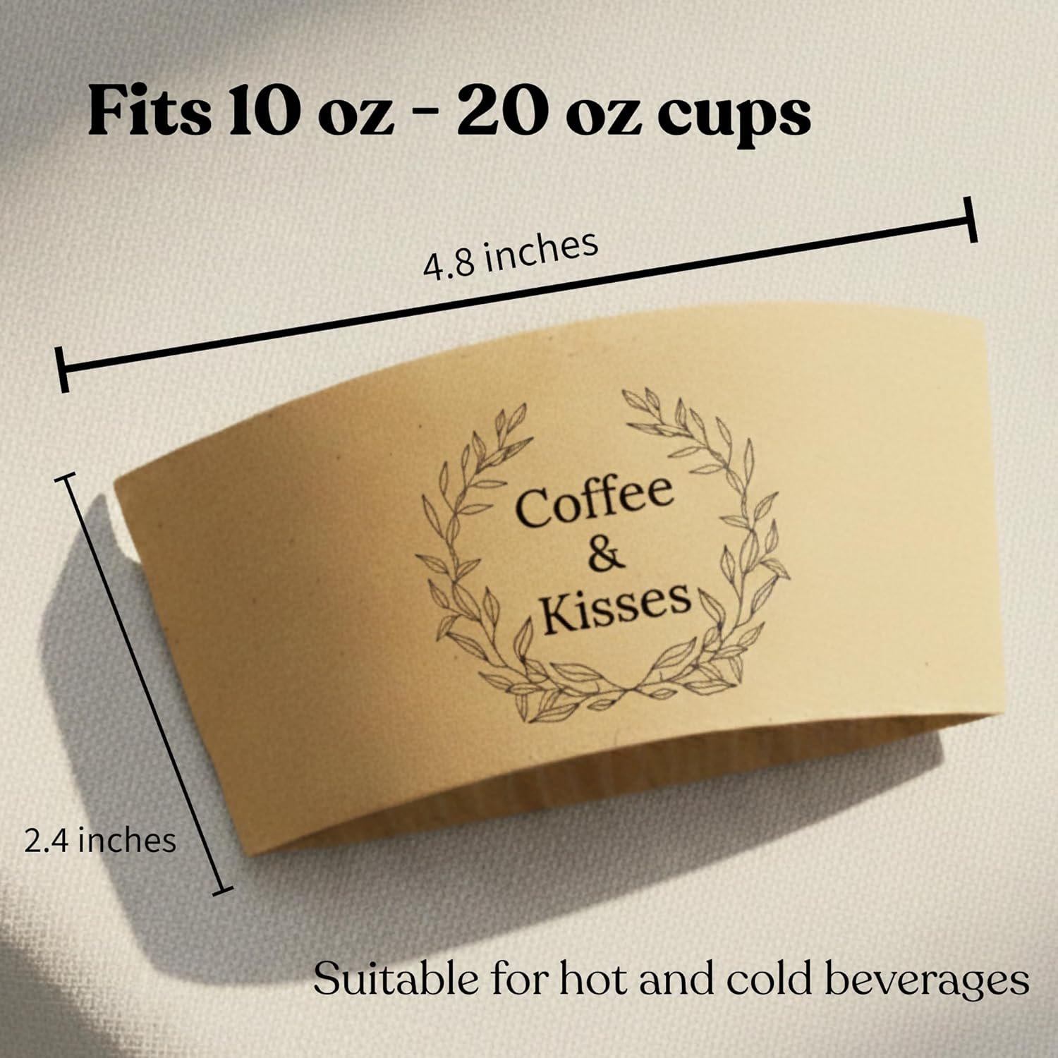 Großhandel individuelle Kaffeebecherhülsen – Isolierte, personalisierte Kraftweiße Becherhülsen für heiße und kalte Getränke, ideal für Cafés und Partys, passen auf Standardbecher (25, 50, 100 Pack) von zuverlässigen Herstellern. OEM verfügbar.