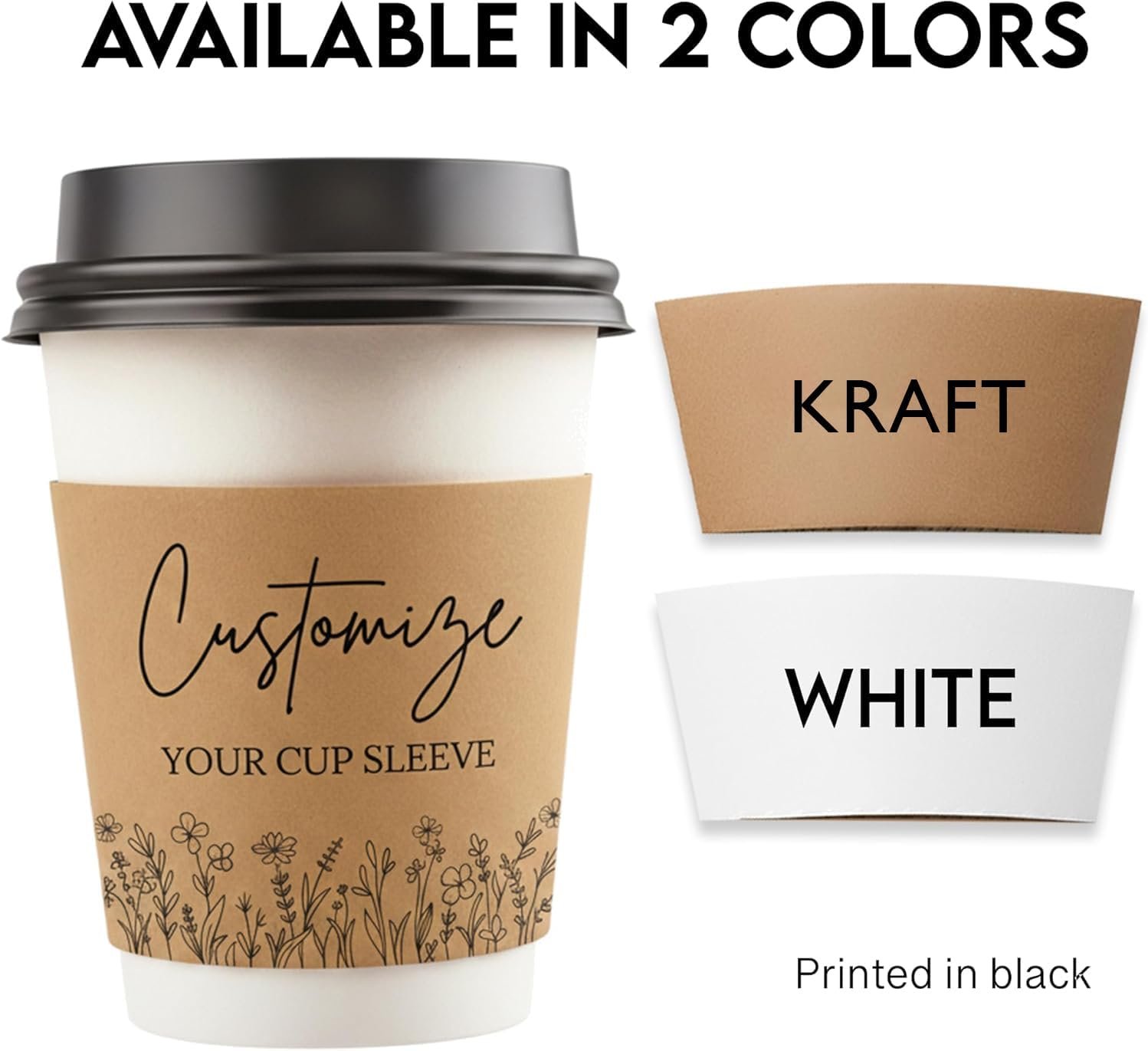 Großhandel individuelle Kaffeebecherhülsen – Isolierte, personalisierte Kraftweiße Becherhülsen für heiße und kalte Getränke, ideal für Cafés und Partys, passen auf Standardbecher (25, 50, 100 Pack) von zuverlässigen Herstellern. OEM verfügbar.