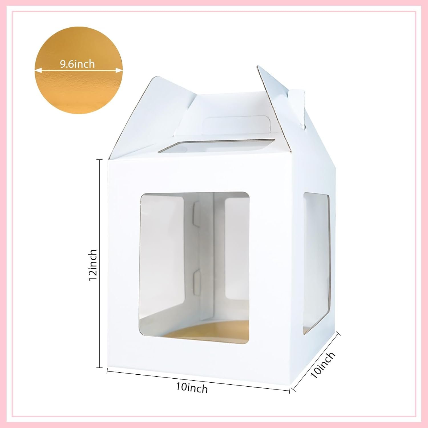 Großhandel 2 Packs hohe Kuchenboxen mit Kuchenbrett 10x10x12 Zoll große mehrstöckige Kuchenbehälter mit Klarsichtfenstern und Griff, individuelles Logo für Geburtstag, Hochzeit, Party und Festival, OEM Hersteller. Großhandel 2 Packs hohe Kuchenboxen mit Kuchenbrett 10x10x12 Zoll große mehrstöckige Kuchenbehälter mit Klarsichtfenstern und Griff, individuelles Logo für Geburtstag, Hochzeit, Party und Festival, OEM Hersteller.