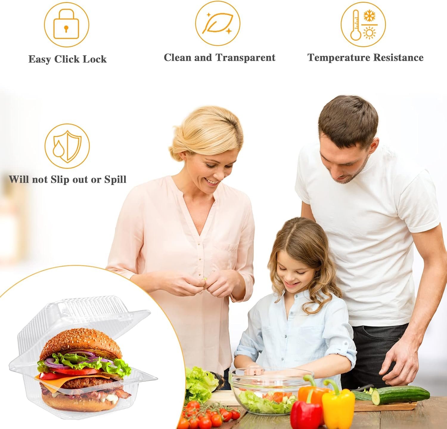 Großhandel 100 Stück klare Kunststoffbehälter mit Deckeln, quadratische Einweg-Container für Kuchen, Cookies, Pasta, Sandwiches, Salat, Hersteller für individuelles Logo, Bulk Verpackungen für Kuchenportionen