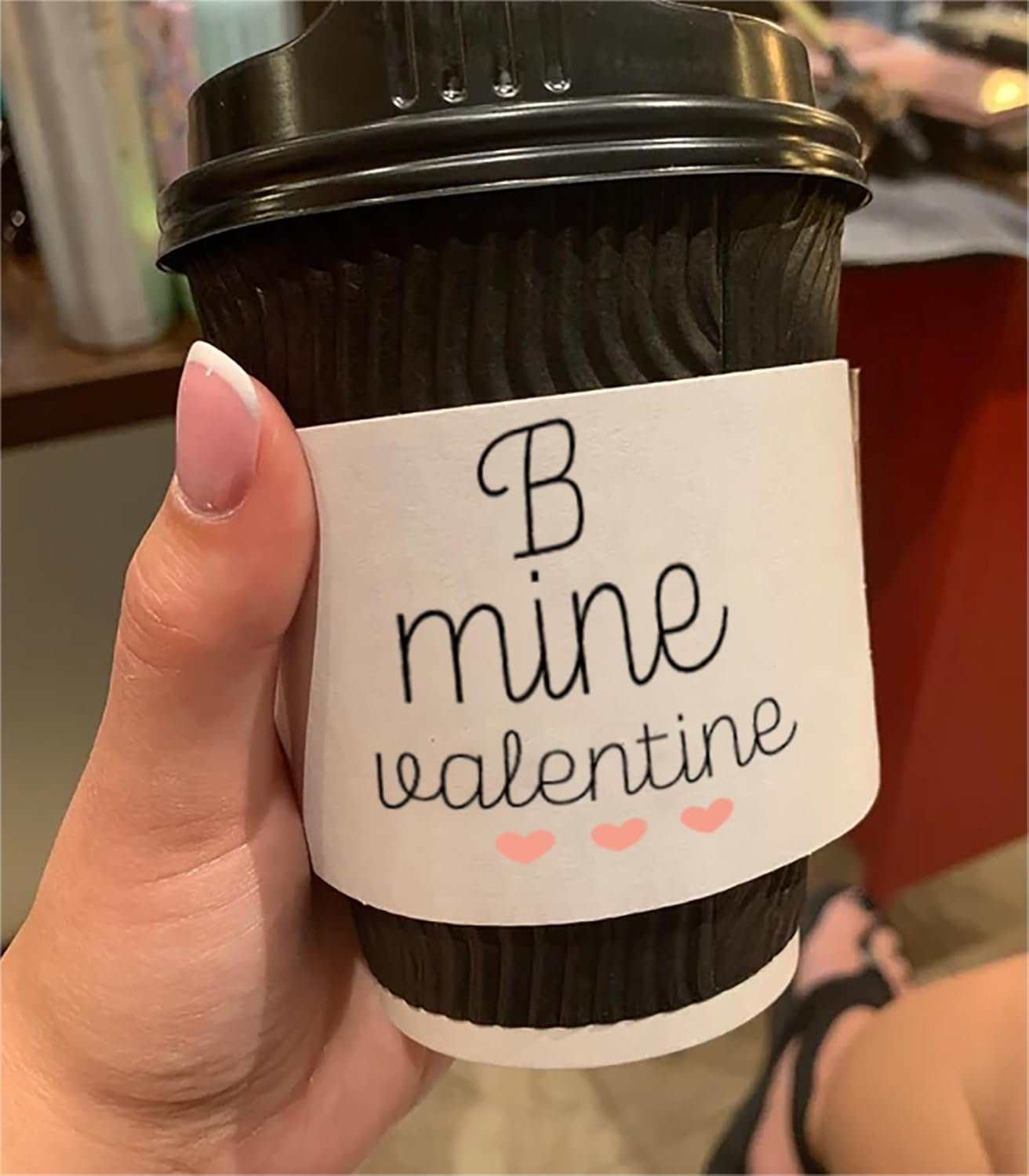 Großhandel individuell bedruckte Kaffeetassenmanschetten, Papiermanschetten für Events, Hochzeit, Babyfeier, Jubiläum, Verlobung (Weiß) 20/30/50/100 Stück, Hersteller für maßgeschneiderte Produktlösungen, Eigenmarke verfügbar