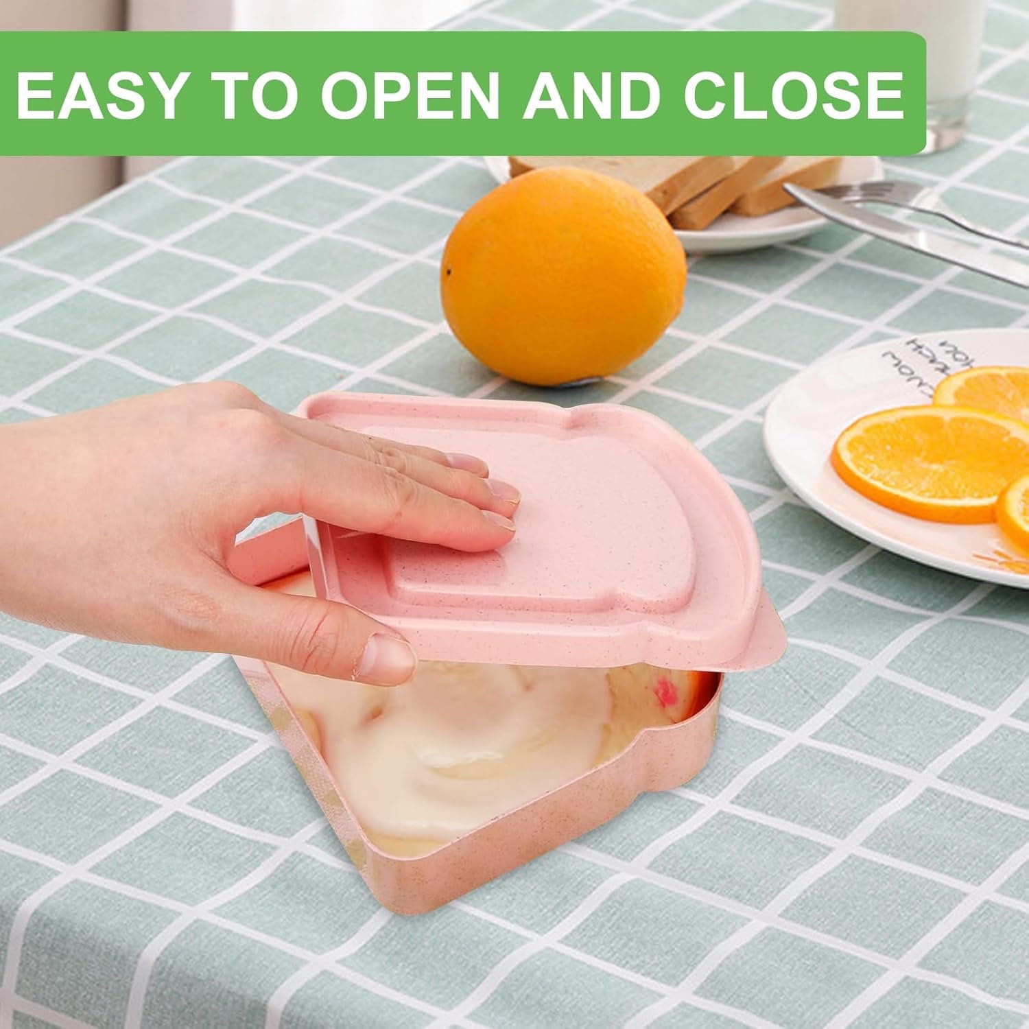 Großhandel 8 Stück Sandwichbehälter für Lunchboxen, 14 Unzen plastik Sandwichdose wiederverwendbar mit Deckel, Lebensmittelaufbewahrungsbehälter für Familie, OEM, Hersteller, Mikrowellen- und spülmaschinenfest.