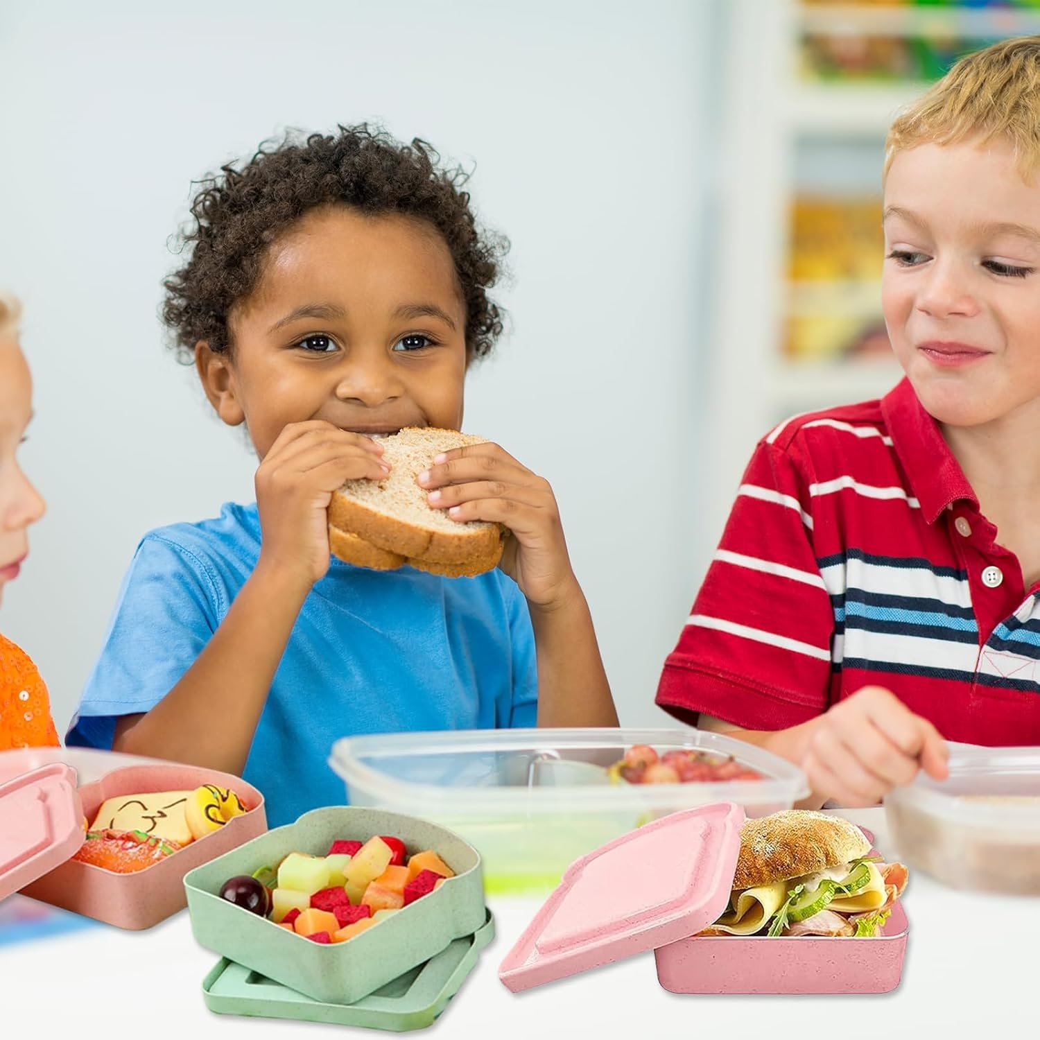 Großhandel 8 Stück Sandwichbehälter für Lunchboxen, 14 Unzen plastik Sandwichdose wiederverwendbar mit Deckel, Lebensmittelaufbewahrungsbehälter für Familie, OEM, Hersteller, Mikrowellen- und spülmaschinenfest.