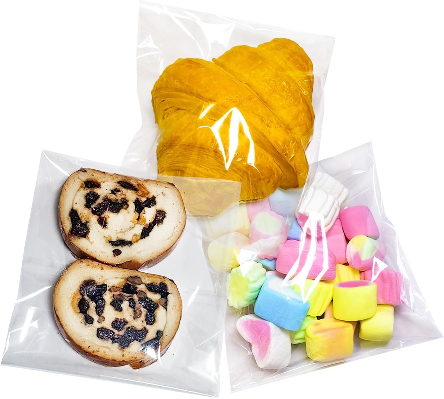 Großhandel 5x7 Zoll selbstklebende Cookie-Tüten, 100 Stück transparente plastikverpackungen, ideal für Verpackungen von Süßigkeiten und Geschenken - Individuelles Logo für eigene Marken - Selbstklebende Wrapper
