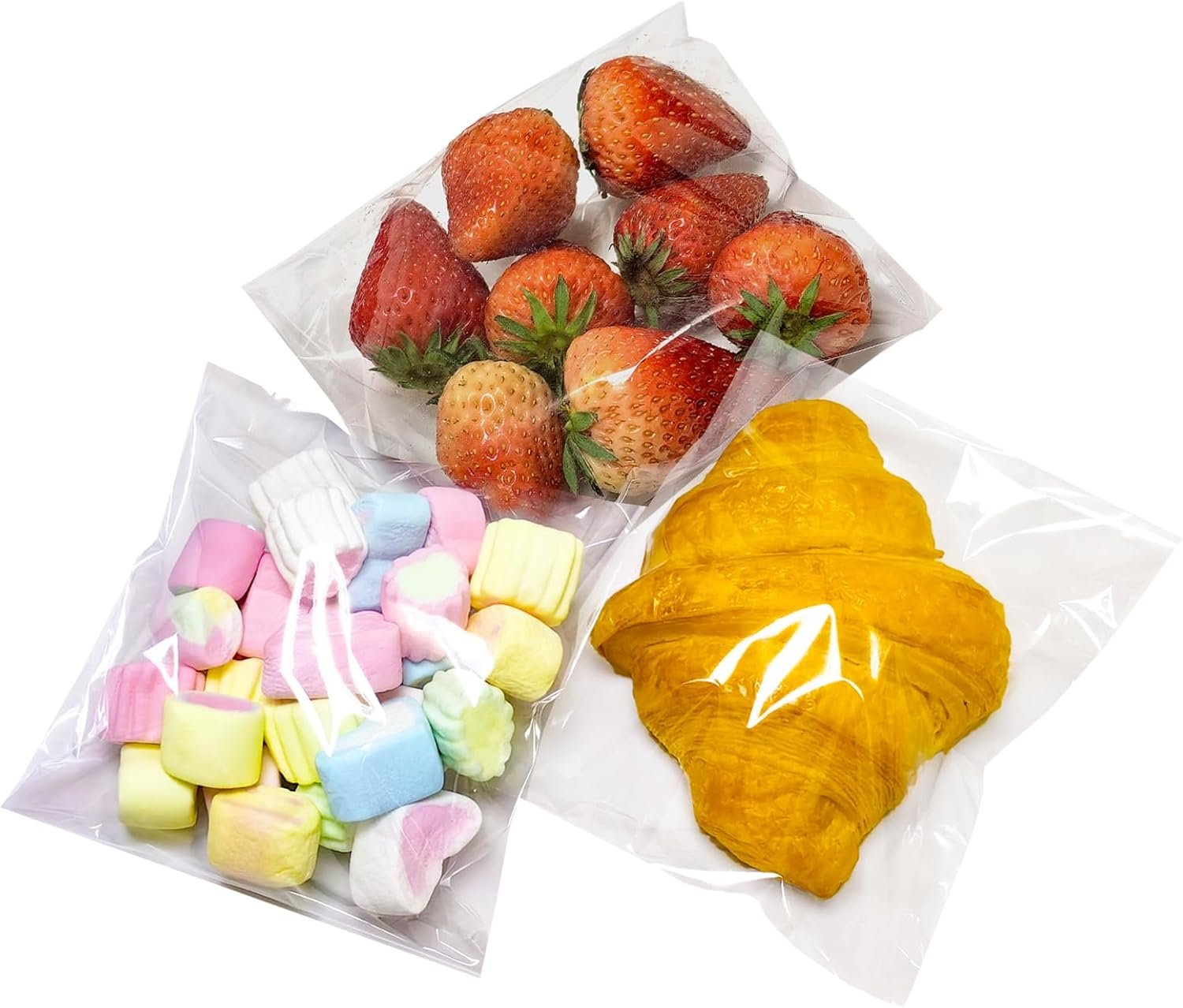 Großhandel 5x7 Zoll selbstklebende Cookie-Tüten, 100 Stück transparente plastikverpackungen, ideal für Verpackungen von Süßigkeiten und Geschenken - Individuelles Logo für eigene Marken - Selbstklebende Wrapper