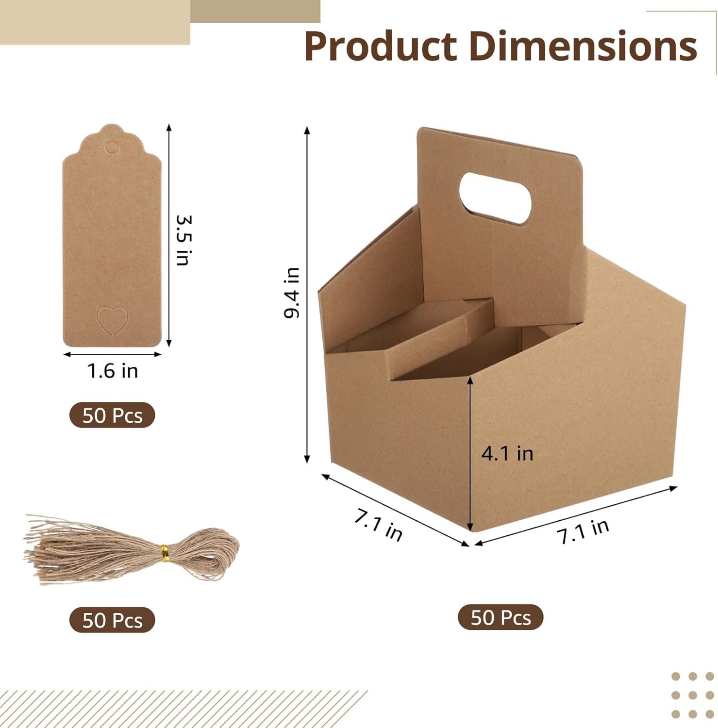 Großhandel 50 Sets 4 Becher Getränketräger mit Griff, Karton Einweg Becherhalter, OEM Kaffeebecherhalter mit Karten und Seilen, Bulk Takeout Getränketräger für kalte und heiße Getränke Großhandel 50 Sets 4 Becher Getränketräger mit Griff, Karton Einweg Becherhalter, OEM Kaffeebecherhalter mit Karten und Seilen, Bulk Takeout Getränketräger für kalte und heiße Getränke