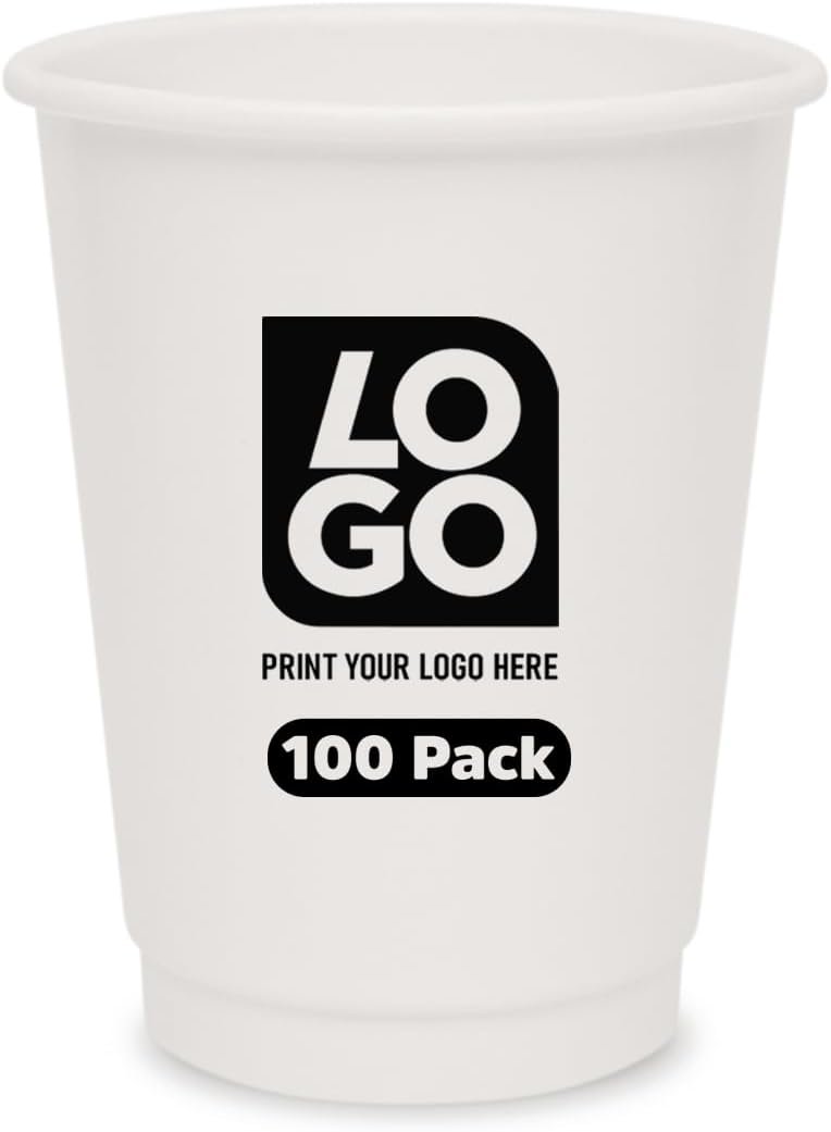 Großhandel Individuelles Logo 12 oz. doppeltwandige Papierbecher für heiße und kalte Getränke, ideal für Wasserbereiter, Partys oder Eigenmarke (Menge 100) von einem erfahrenen Hersteller.