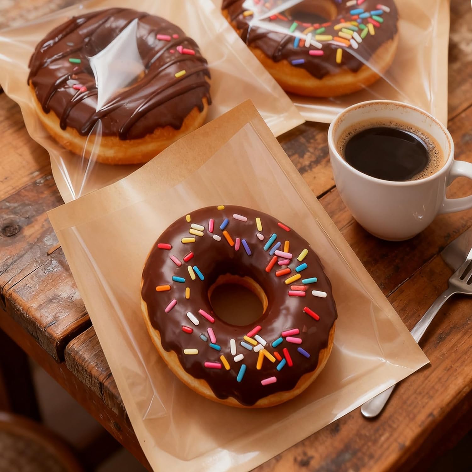 100 Stück Cookie-Tüten mit Dankeschön-Aufkleber, 5,1x7,5 Zoll Papiertüten für Bäckerei mit Fenster, ideal für Geschenke, Snacks und Gebäck, Großhandel, OEM, Hersteller 100 Stück Cookie-Tüten mit Dankeschön-Aufkleber, 5,1x7,5 Zoll Papiertüten für Bäckerei mit Fenster, ideal für Geschenke, Snacks und Gebäck, Großhandel, OEM, Hersteller