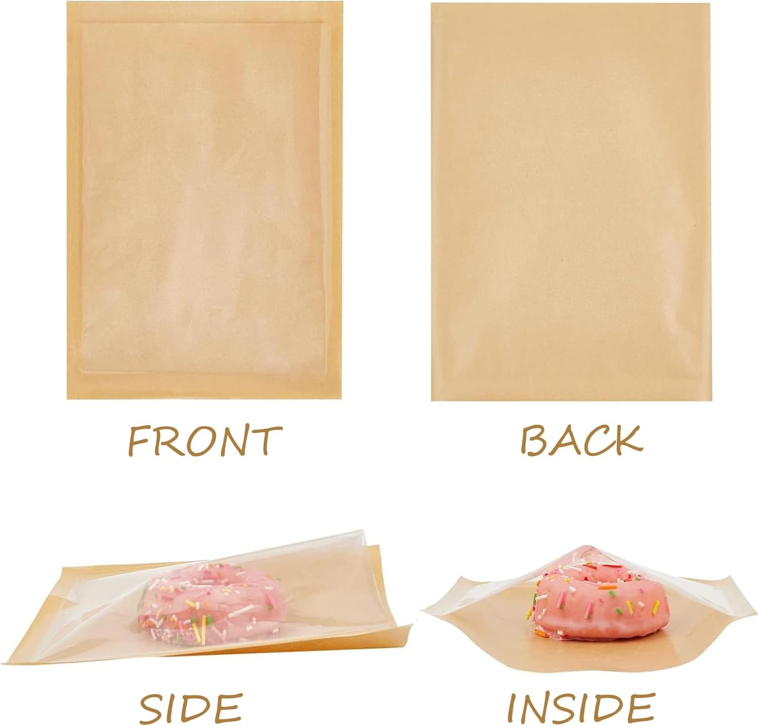 100 Stück Cookie-Tüten mit Dankeschön-Aufkleber, 5,1x7,5 Zoll Papiertüten für Bäckerei mit Fenster, ideal für Geschenke, Snacks und Gebäck, Großhandel, OEM, Hersteller 100 Stück Cookie-Tüten mit Dankeschön-Aufkleber, 5,1x7,5 Zoll Papiertüten für Bäckerei mit Fenster, ideal für Geschenke, Snacks und Gebäck, Großhandel, OEM, Hersteller