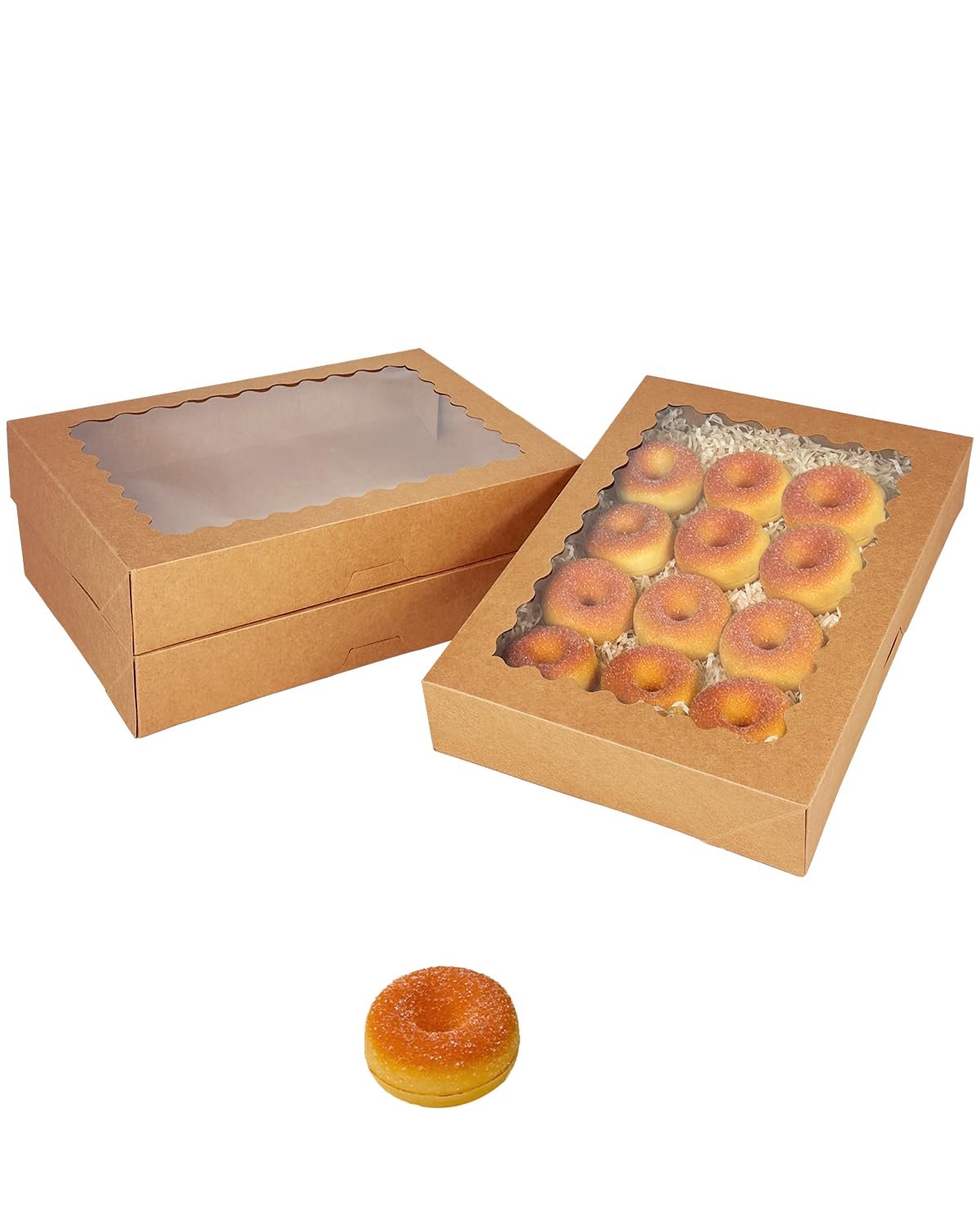 Großhandel 14x10x2,5 Zoll braune Keksbox mit Fenster für 15 Stück Kekse, individuell bedruckbar, Hersteller von Verpackungen in Großmenge Großhandel 14x10x2,5 Zoll braune Keksbox mit Fenster für 15 Stück Kekse, individuell bedruckbar, Hersteller von Verpackungen in Großmenge