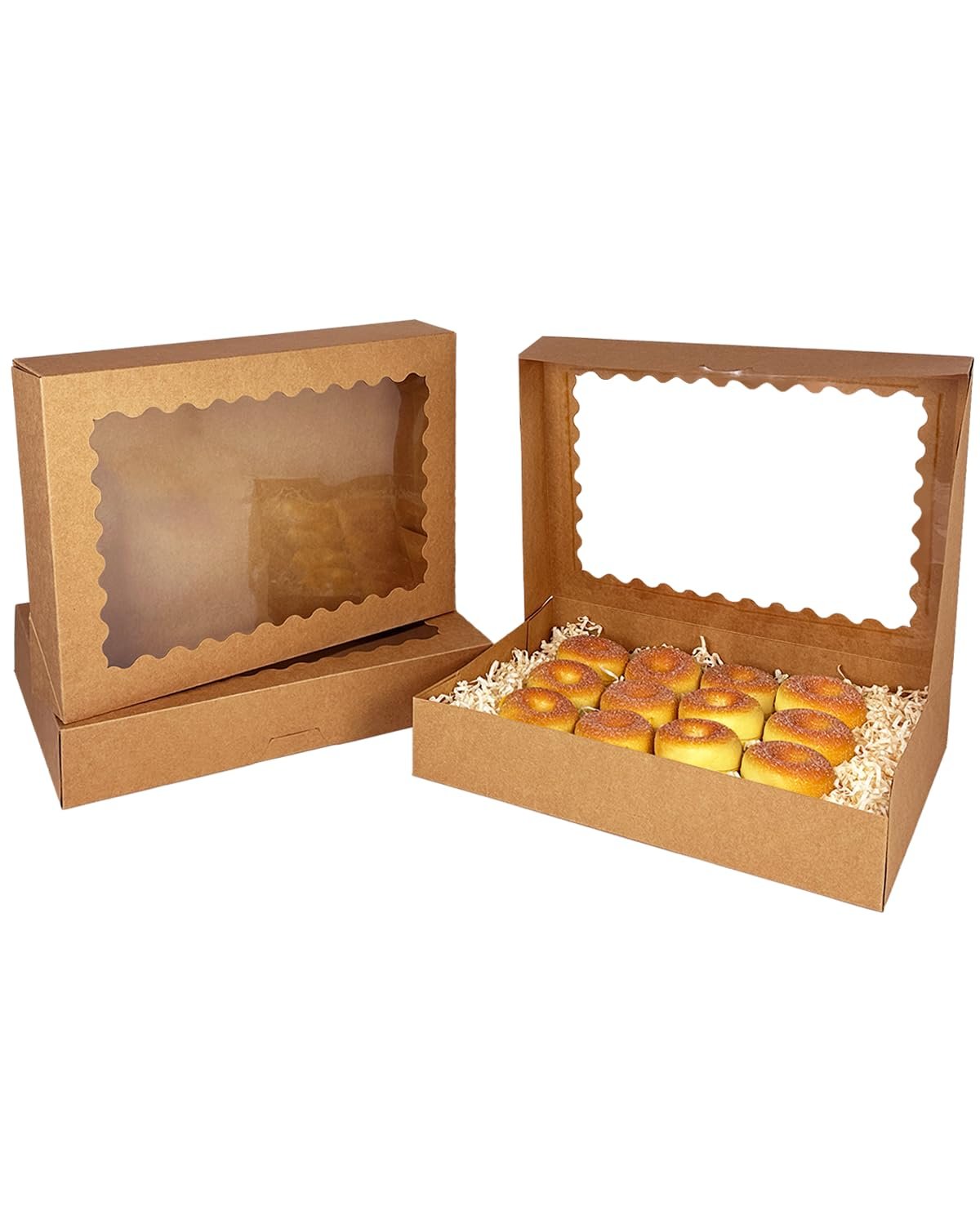 Großhandel 14x10x2,5 Zoll braune Keksbox mit Fenster für 15 Stück Kekse, individuell bedruckbar, Hersteller von Verpackungen in Großmenge Großhandel 14x10x2,5 Zoll braune Keksbox mit Fenster für 15 Stück Kekse, individuell bedruckbar, Hersteller von Verpackungen in Großmenge