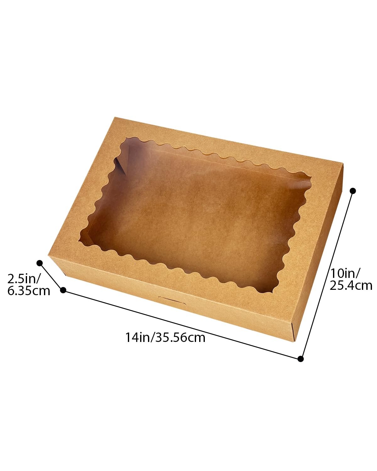 Großhandel 14x10x2,5 Zoll braune Keksbox mit Fenster für 15 Stück Kekse, individuell bedruckbar, Hersteller von Verpackungen in Großmenge Großhandel 14x10x2,5 Zoll braune Keksbox mit Fenster für 15 Stück Kekse, individuell bedruckbar, Hersteller von Verpackungen in Großmenge