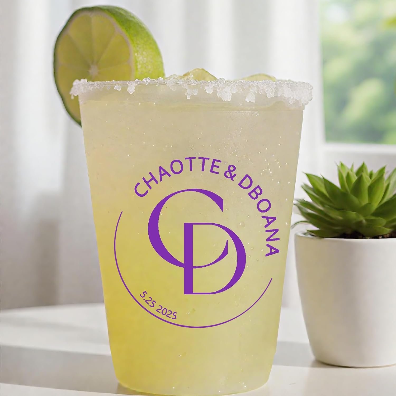 Großhandel personalisierte Frosted Hochzeitsbecher 12 oz, individuelles Logo für Engagement Party Becher, OEM benutzerdefinierte Tassen in Bulk