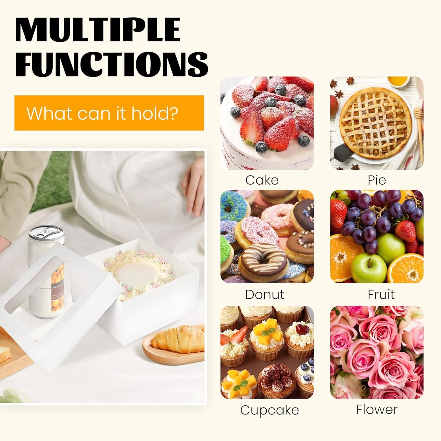 Großhandel 20 Stück Kuchenboxen mit Fenster und Kuchenböden 12x12x6 Zoll für Geschenke, Individuelles Logo, Hersteller.