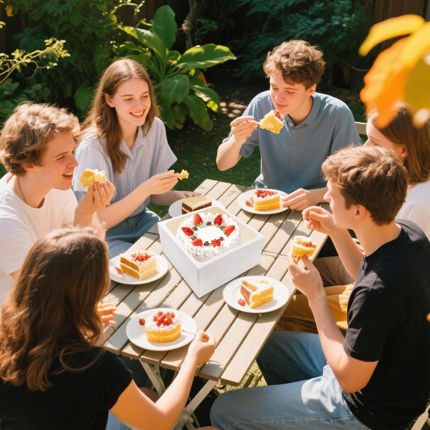 Großhandel 20 Stück Kuchenboxen mit Fenster und Kuchenböden 12x12x6 Zoll für Geschenke, Individuelles Logo, Hersteller.