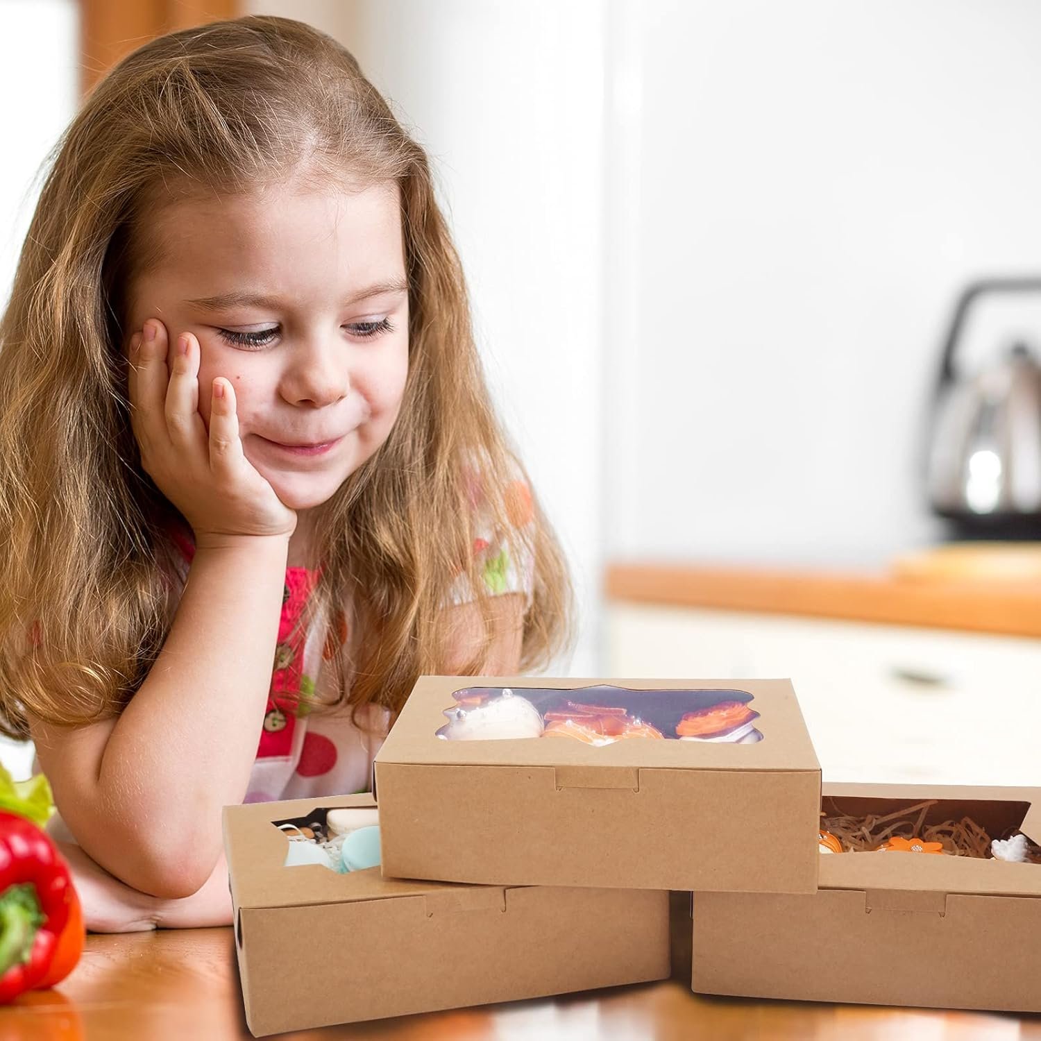 Großhandel 24 Stück 8x6x2,5 Zoll Kuchenschachteln, Pastry Box mit 3 Fensterdesigns, für Süßigkeiten, Muffins und Donuts, Individuelles Logo möglich, vom Hersteller in Großmenge erhältlich. Großhandel 24 Stück 8x6x2,5 Zoll Kuchenschachteln, Pastry Box mit 3 Fensterdesigns, für Süßigkeiten, Muffins und Donuts, Individuelles Logo möglich, vom Hersteller in Großmenge erhältlich.