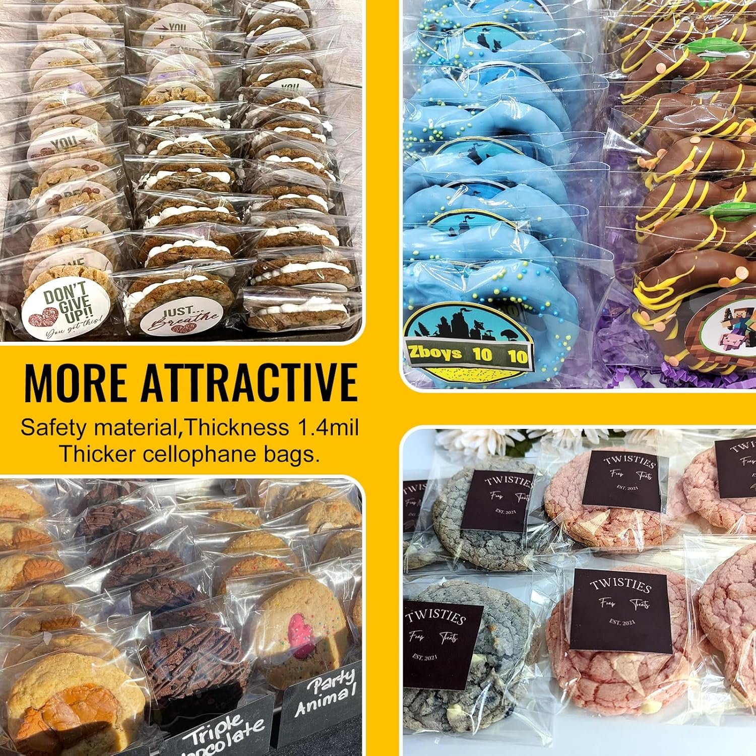 Großhandel 200 Stück Klarsicht-Cello-Tüten 5x7 Zoll selbstklebende Cookie-Tüten, Snack-Goodie-Verpackung, Eigenmarke, nachfüllbare Kunststoffgeschenkbeutel, Hersteller