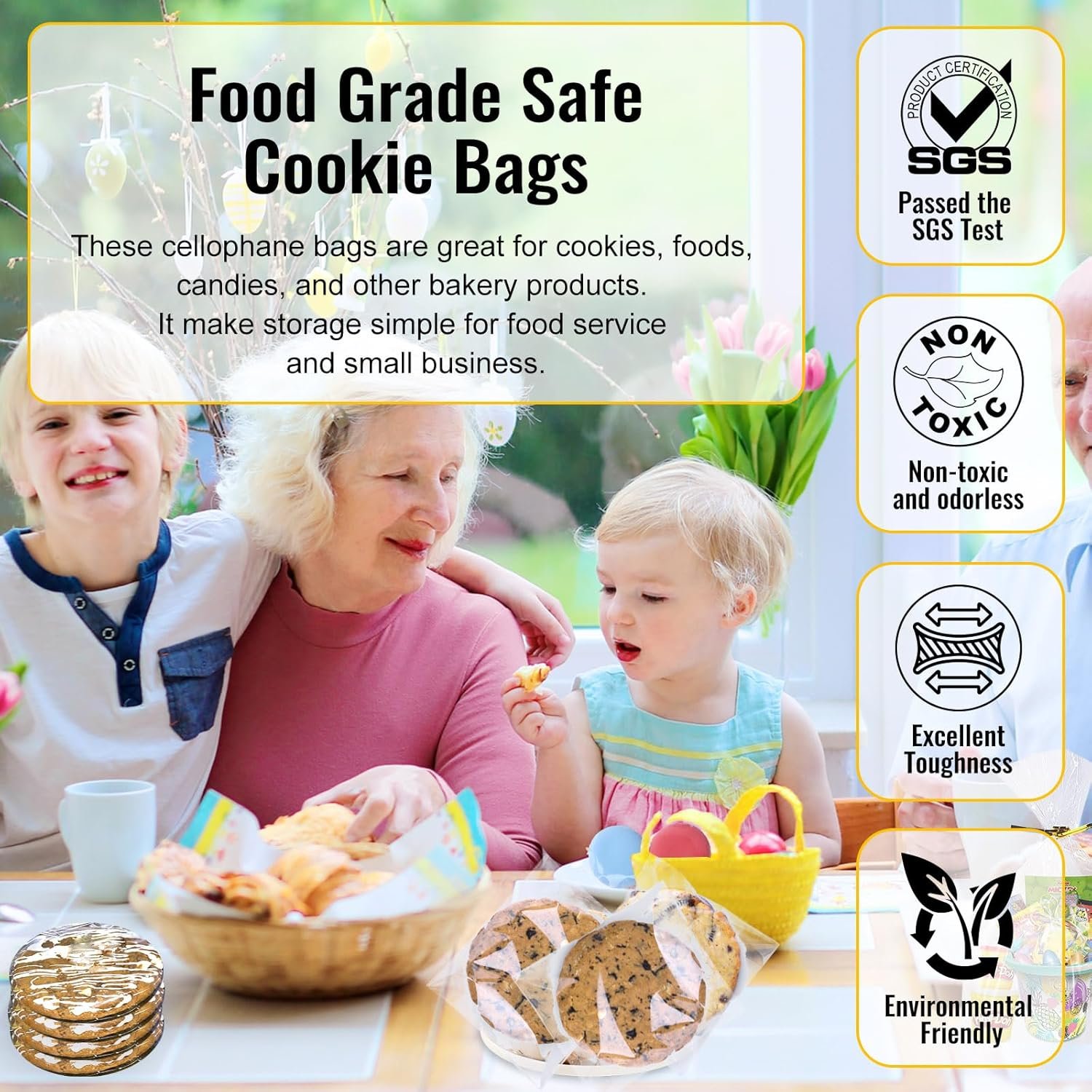 Großhandel 200 Stück Klarsicht-Cello-Tüten 5x7 Zoll selbstklebende Cookie-Tüten, Snack-Goodie-Verpackung, Eigenmarke, nachfüllbare Kunststoffgeschenkbeutel, Hersteller