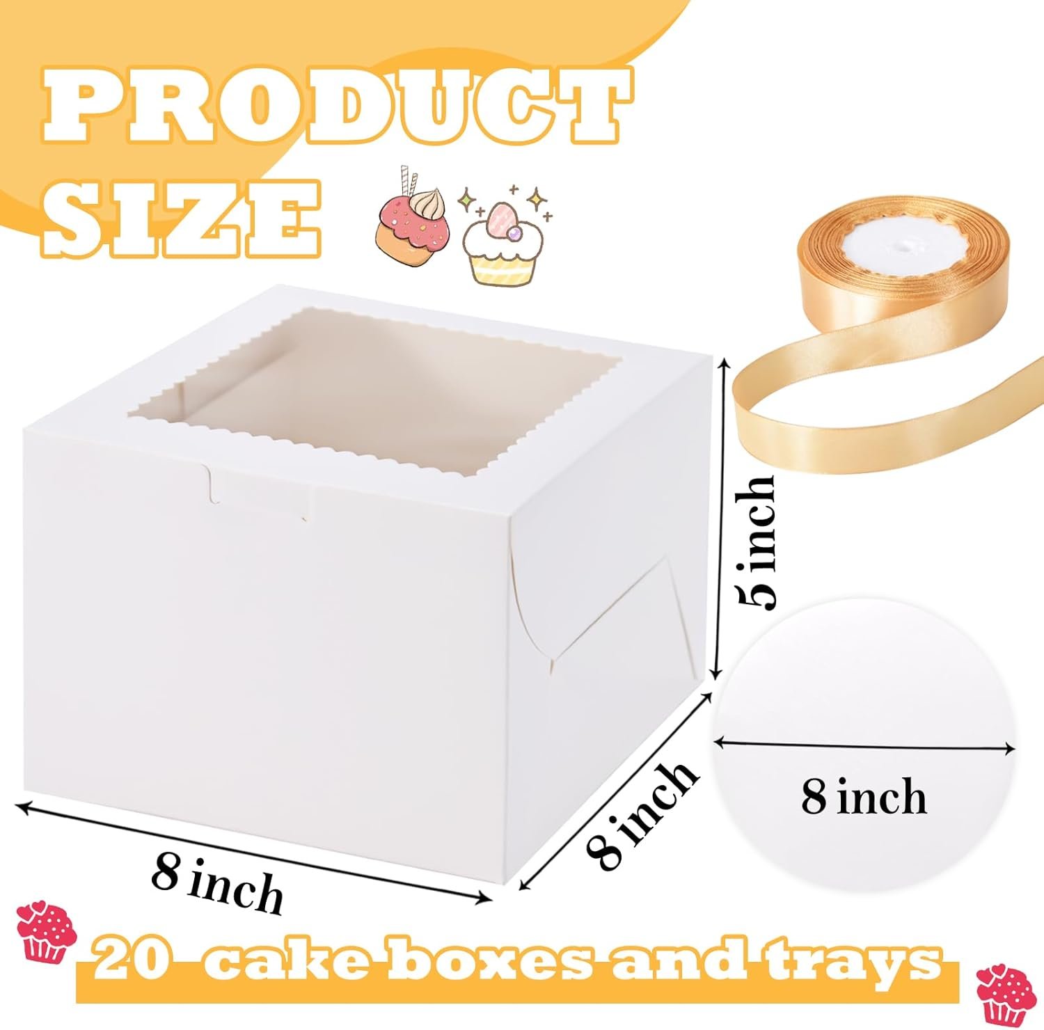 Großhandel 40 Stück 8x8x5 Zoll Kuchenboxen mit Fenster und Cake Boards, individuelle Logooptionen für die Eigenmarke, Cajas Pasteles quadratische Kartonbehälter für Weihnachten und Erntedankfest. Hersteller für Großmenge verfügbar. Großhandel 40 Stück 8x8x5 Zoll Kuchenboxen mit Fenster und Cake Boards, individuelle Logooptionen für die Eigenmarke, Cajas Pasteles quadratische Kartonbehälter für Weihnachten und Erntedankfest. Hersteller für Großmenge verfügbar.