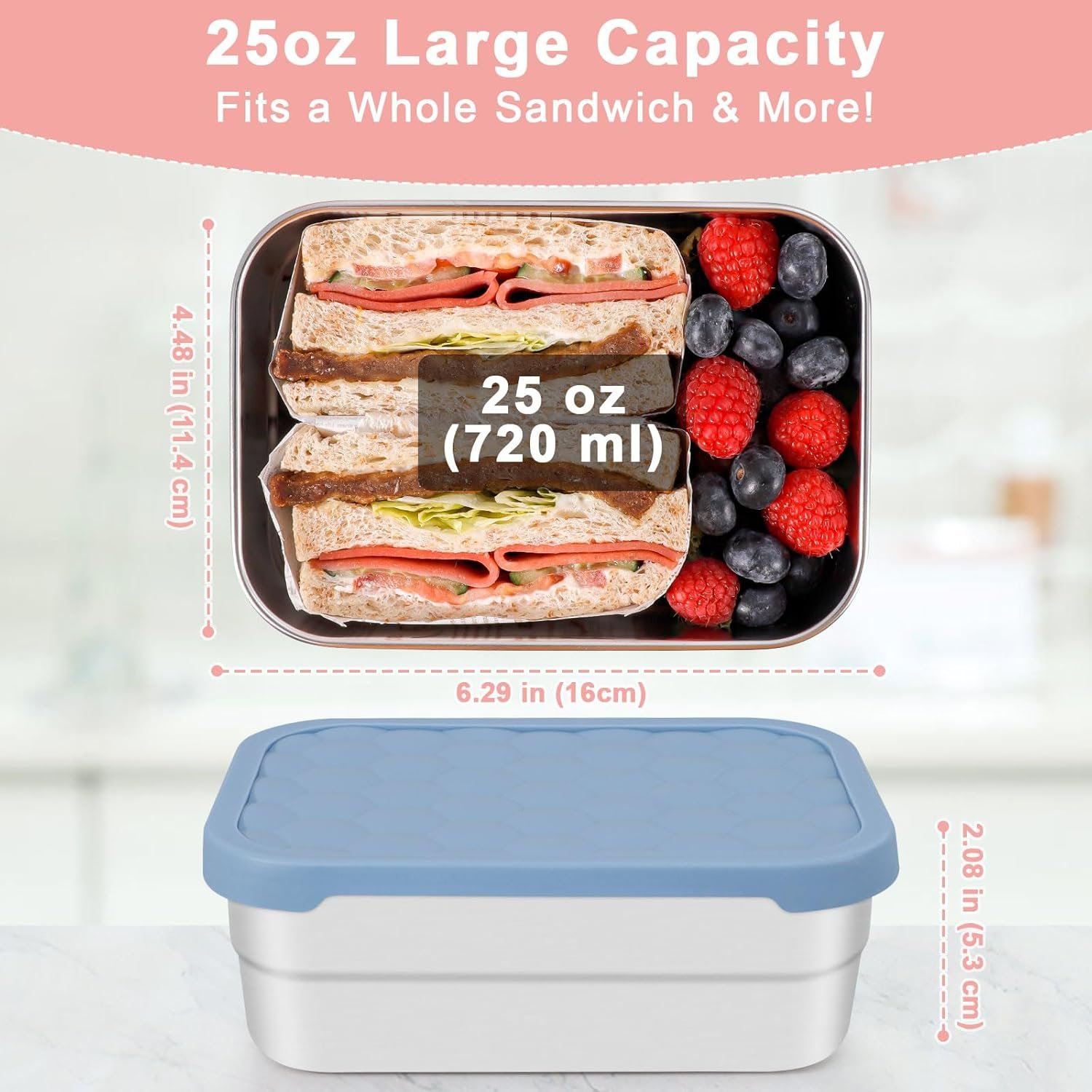 Großhandel 3-Pack Bento Lunch Box, 720ml Edelstahl Lebensmittelbehälter mit Silikondeckeln, wiederverwendbarer, auslaufsicherer Meal Prep Container für Sandwiches und Snacks, individuell bedruckbares Logo, Zubehör für Hersteller. Großhandel 3-Pack Bento Lunch Box, 720ml Edelstahl Lebensmittelbehälter mit Silikondeckeln, wiederverwendbarer, auslaufsicherer Meal Prep Container für Sandwiches und Snacks, individuell bedruckbares Logo, Zubehör für Hersteller.