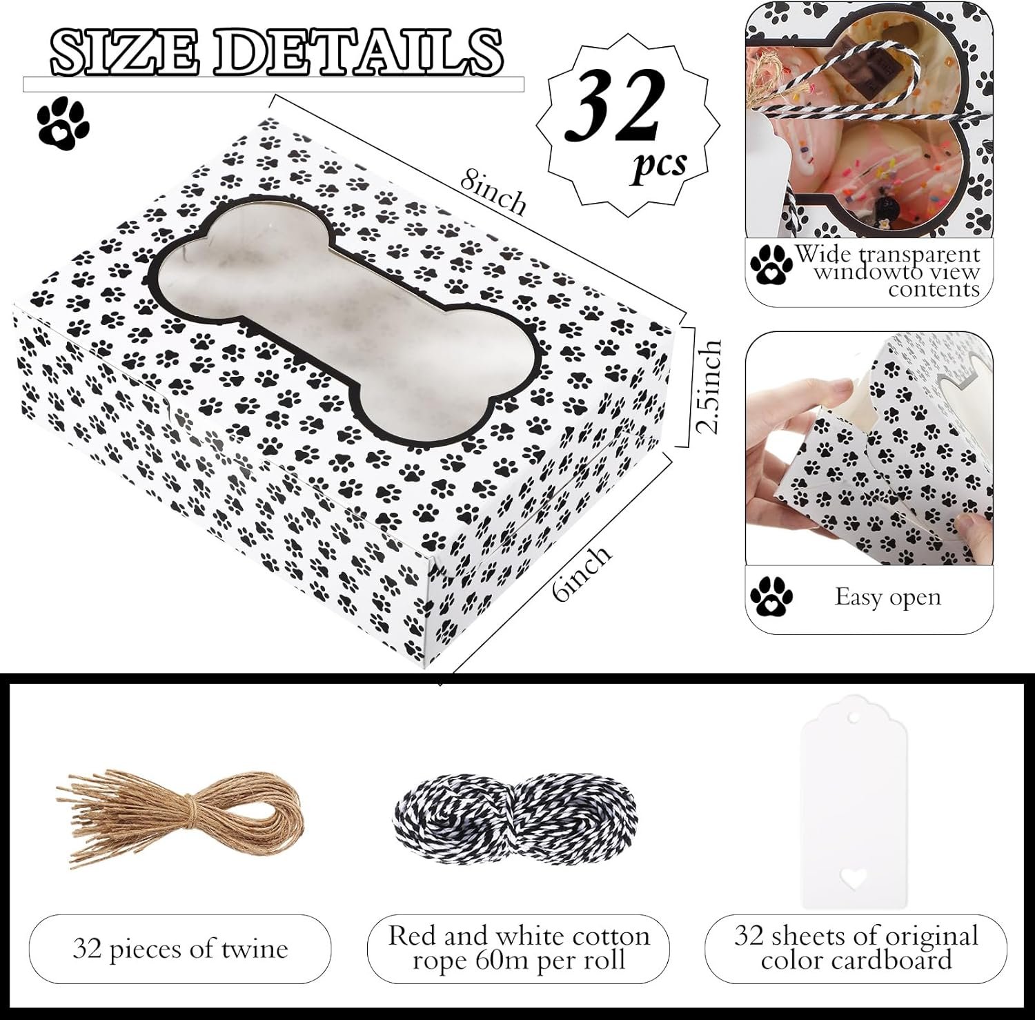 Großhandel 32 farbige Cookie Boxen mit Fenster 8 x 6 x 2,5 für Geburtstagsfeiern, OEM Verpackungen für Geschenke, Lieferant für Schokoladendesserts und Donuts Großhandel 32 farbige Cookie Boxen mit Fenster 8 x 6 x 2,5 für Geburtstagsfeiern, OEM Verpackungen für Geschenke, Lieferant für Schokoladendesserts und Donuts