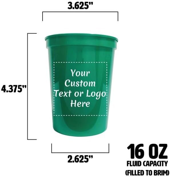 Großhandel 16 oz Plastikstadionbecher individuell mit Ihrem Logo oder Ihrer Nachricht, Hersteller für wiederverwendbare oder Einwegbecher, Set von 10 – Mittelgrün OEM Großhandel 16 oz Plastikstadionbecher individuell mit Ihrem Logo oder Ihrer Nachricht, Hersteller für wiederverwendbare oder Einwegbecher, Set von 10 – Mittelgrün OEM