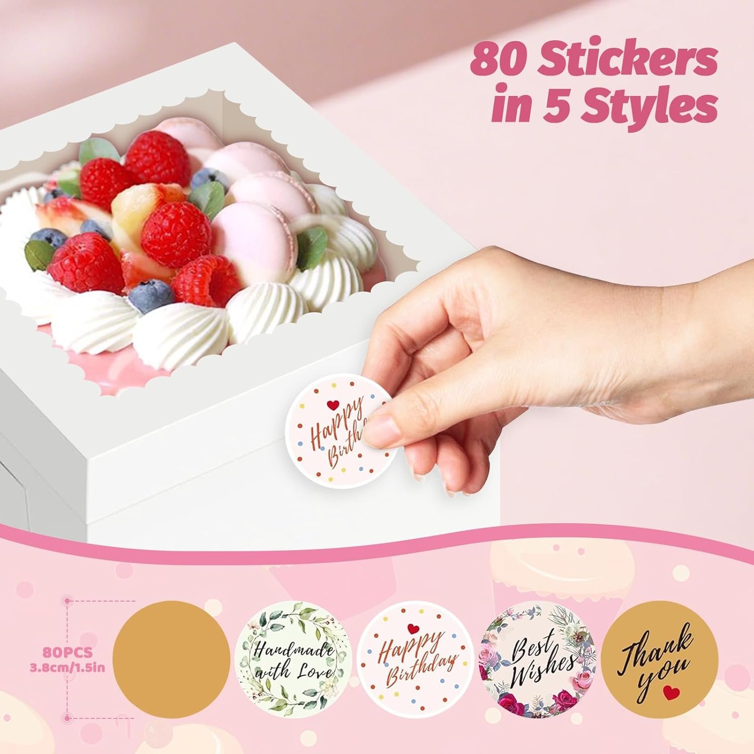 Großhandel 15 Stück Kuchenboxen, 10x10x8 Zoll hohe Kuchenbox mit Fenster, weiße Bäckereiboxen für Cookies, individualisiertes Logo, Bäckereiboxen mit Aufklebern, Treat Boxes für Torte, Macarons, Donuts, Torten, Kekse, Hochzeit, Geburtstag, Party, OEM Hersteller