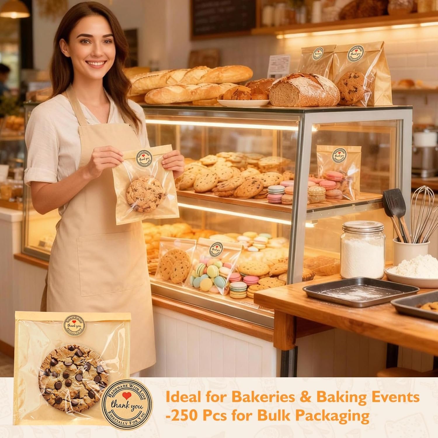 Großhandel 250 Stück Cookie-Tüten mit Versiegelung, 7,5 x 7,1 Zoll Backtüten, hitzebeständige, ölfeste Papierverpackung für Snacks und Brot mit eigenen Aufklebern, Hersteller für individuelle Logos und Eigenmarken. Großhandel 250 Stück Cookie-Tüten mit Versiegelung, 7,5 x 7,1 Zoll Backtüten, hitzebeständige, ölfeste Papierverpackung für Snacks und Brot mit eigenen Aufklebern, Hersteller für individuelle Logos und Eigenmarken.