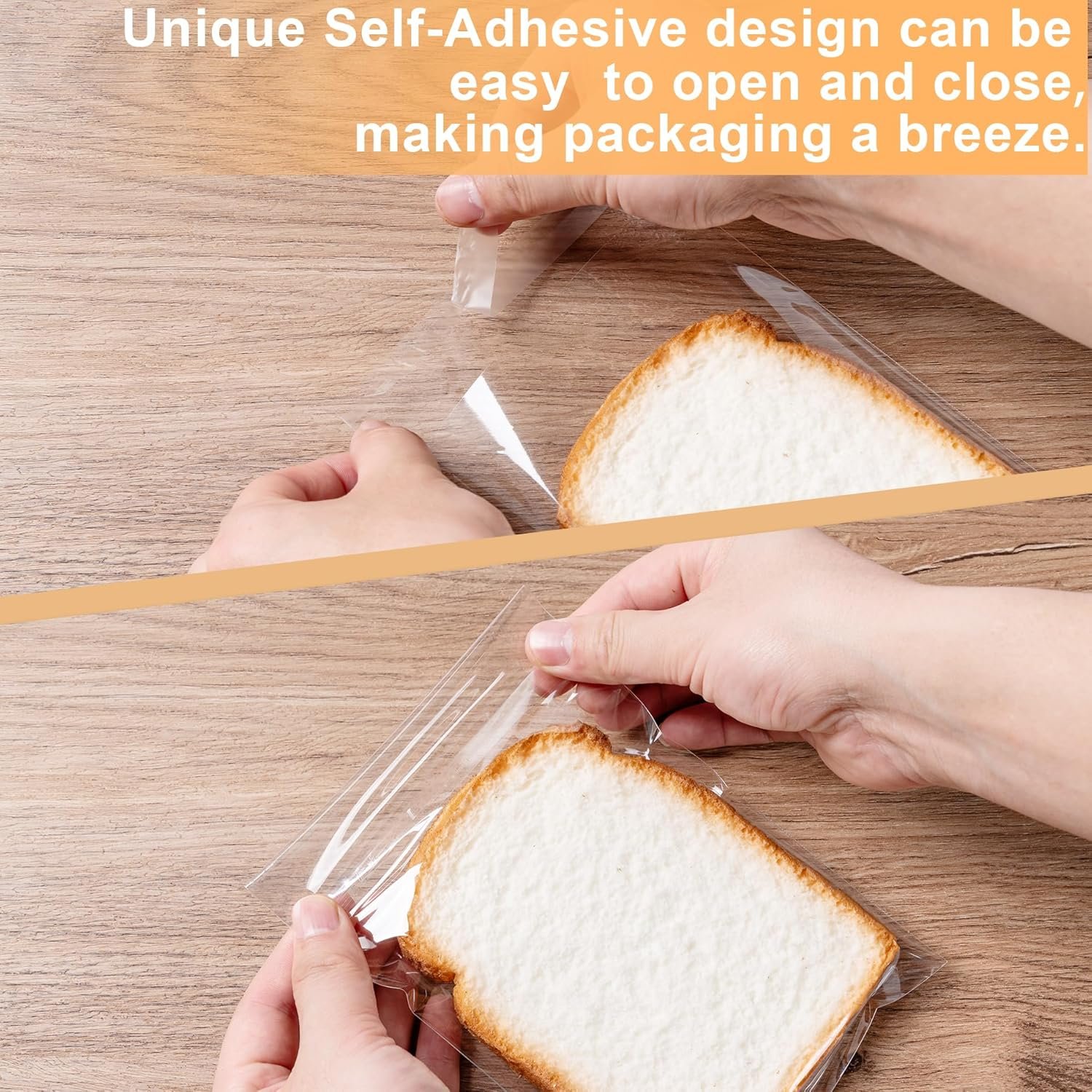 Großhandel Cellophan-Tüten 4x6 Zoll, 200 Stück, resealable Cookie-Tüten für Geschenke, Verpackungen von Süßigkeiten, Desserts, Bäckerei und Partygeschenken, individueller Druck, Fabriklieferungen, Bulk-Bestellungen.