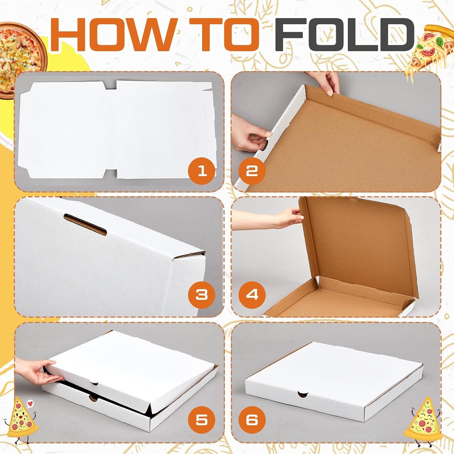 Großhandel 10 Stück Pizza Boxes 16 x 16 Zoll, Hersteller von gewellten, fettdichten Kraft-Takeout-Containern für selbstgemachte Kuchen, Kekse, Lebensmittel und Bastelarbeiten – individuelles Logo möglich.