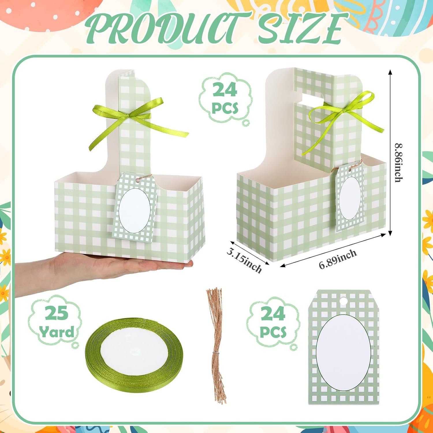 Großhandel 24 Sets 2 Becher Träger mit Griffen, Gingham Cup Halter für Getränke und Blumen, individuelles Logo für Hochzeiten und Geburtstagsfeiern (Grün), OEM Anbieter. Großhandel 24 Sets 2 Becher Träger mit Griffen, Gingham Cup Halter für Getränke und Blumen, individuelles Logo für Hochzeiten und Geburtstagsfeiern (Grün), OEM Anbieter.