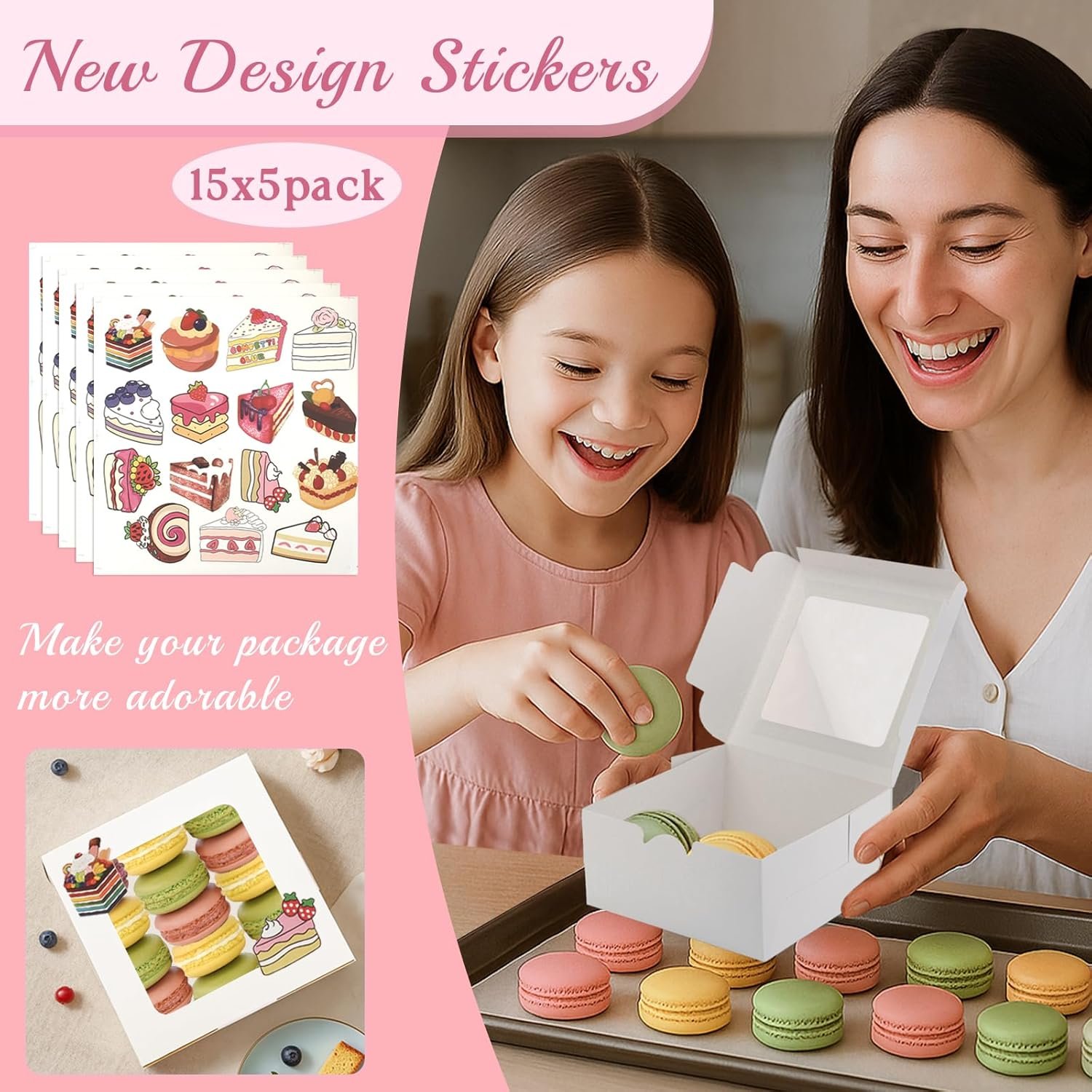 Großhandel 50er Packung Cupcake Boxen mit Fenster 6x6x3 Zoll, individuelle Logo-Optionen, kreative Backwaren Boxen für Desserts, Erdbeeren, Muffins, Geschenke, OEM und Großmenge verfügbar.