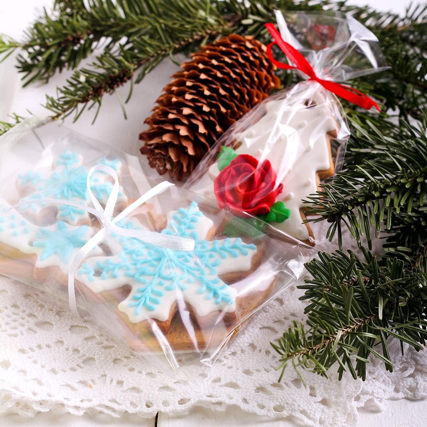 Großhandel Cello Cellophane 4x6 Zoll Geschenkbeutel 200 Stück OPP Kunststoff klare Treat Bags mit 200 Drahtbindern für Verpackung von Süßigkeiten, Desserts, Bäckerei, Schokolade, Partymitbringsel, Individuelles Logo, Hersteller.