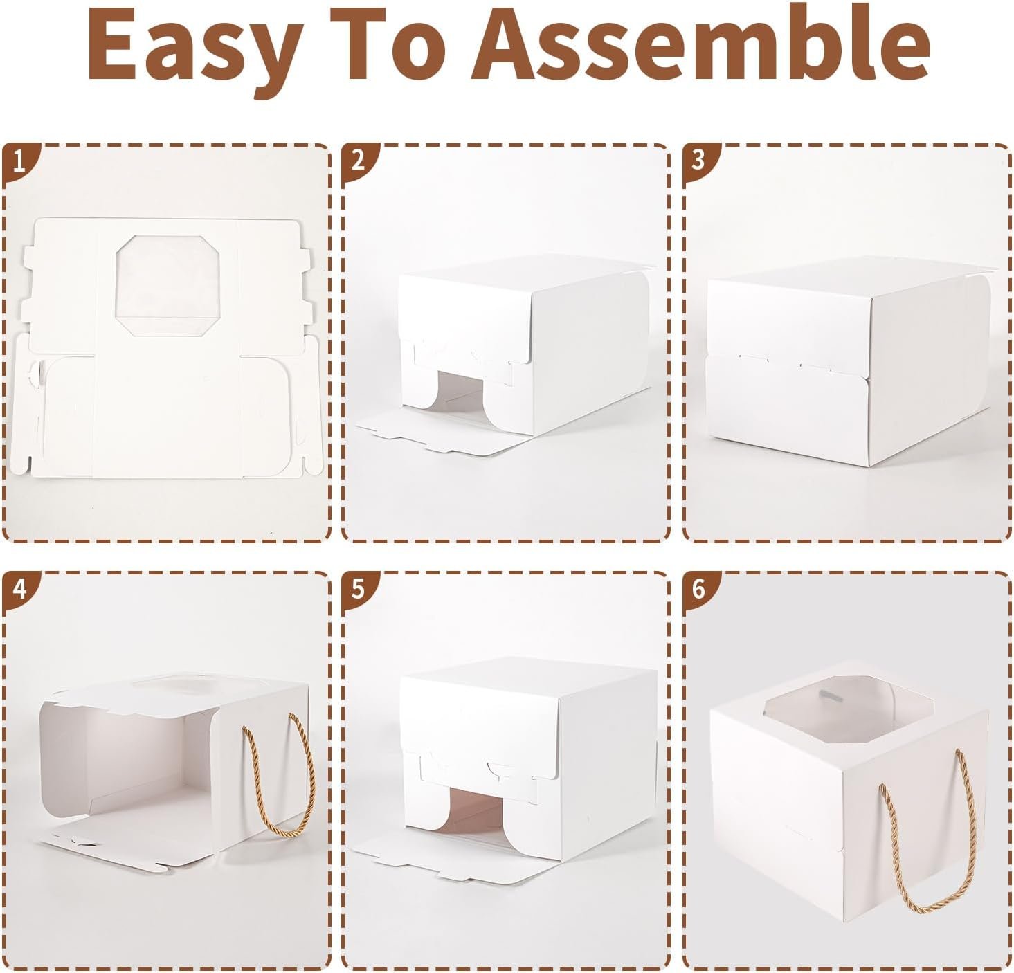 Großhandel 30 Stück 6x6x5 Zoll kleine Kuchenbox mit Fenster, Mini-Pie für Gebäck, Dessert, Erdbeeren, Pralinen, Cupcakes, individueller Logo-Service vom Hersteller